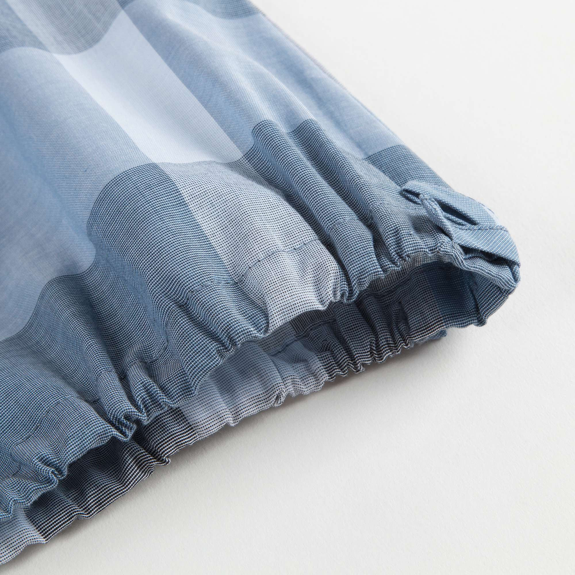 Girls Blue & Grey Check Sleeveless Top