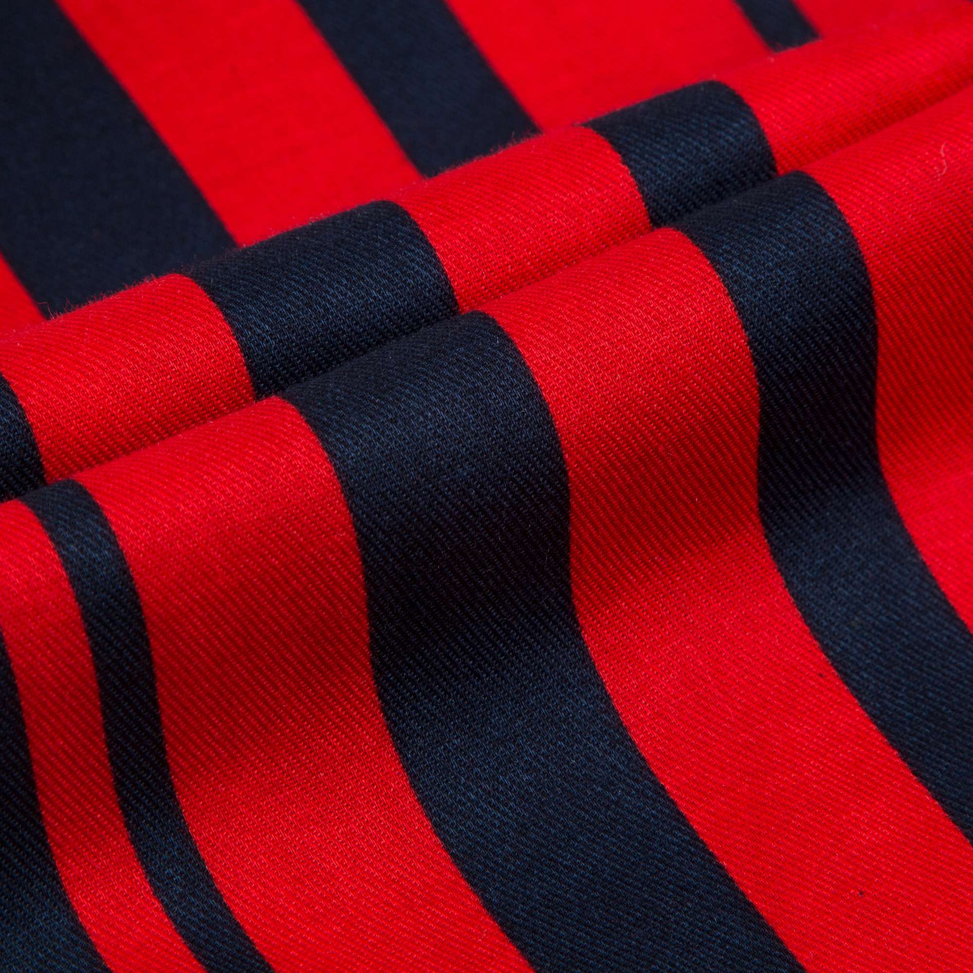 Boys  Red  Odd Stripe Woven  Organic Cotton  T-shirt