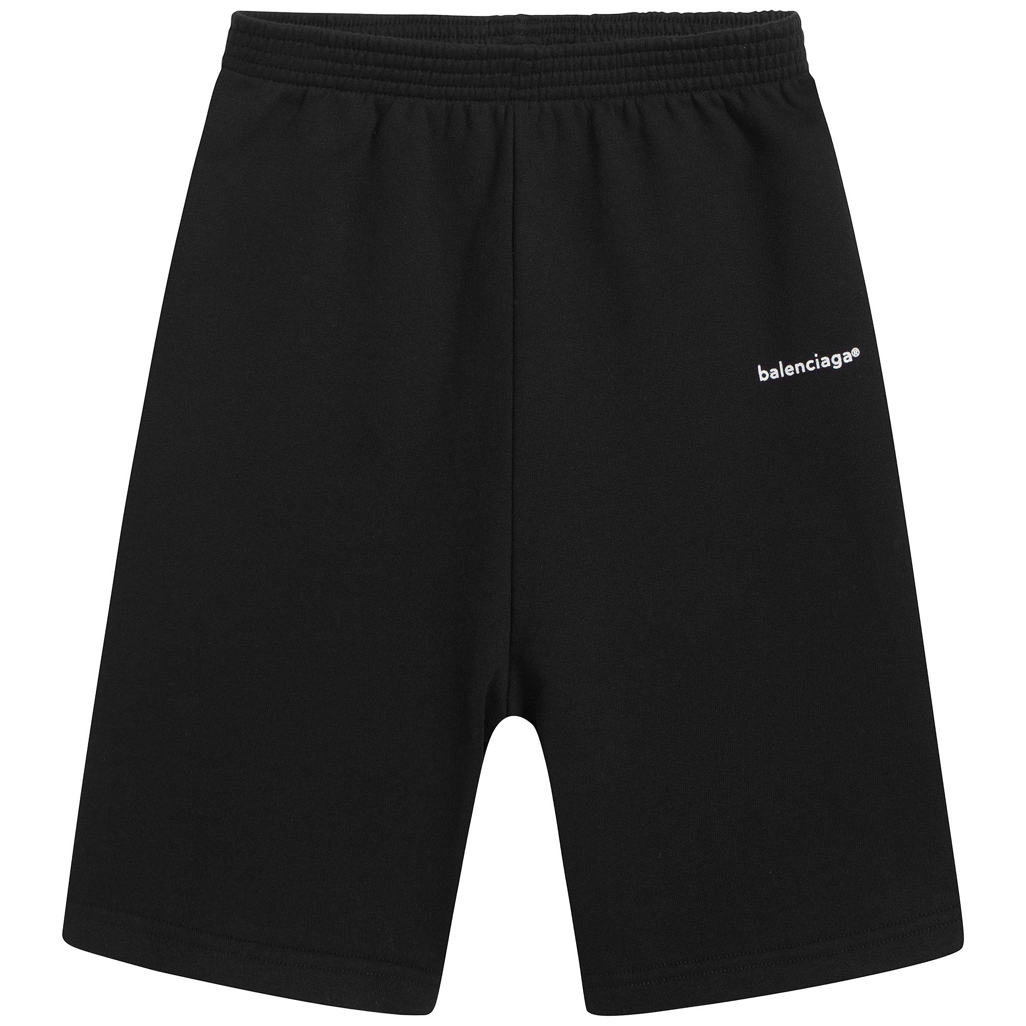 Boys & Girls Black Cotton Shorts