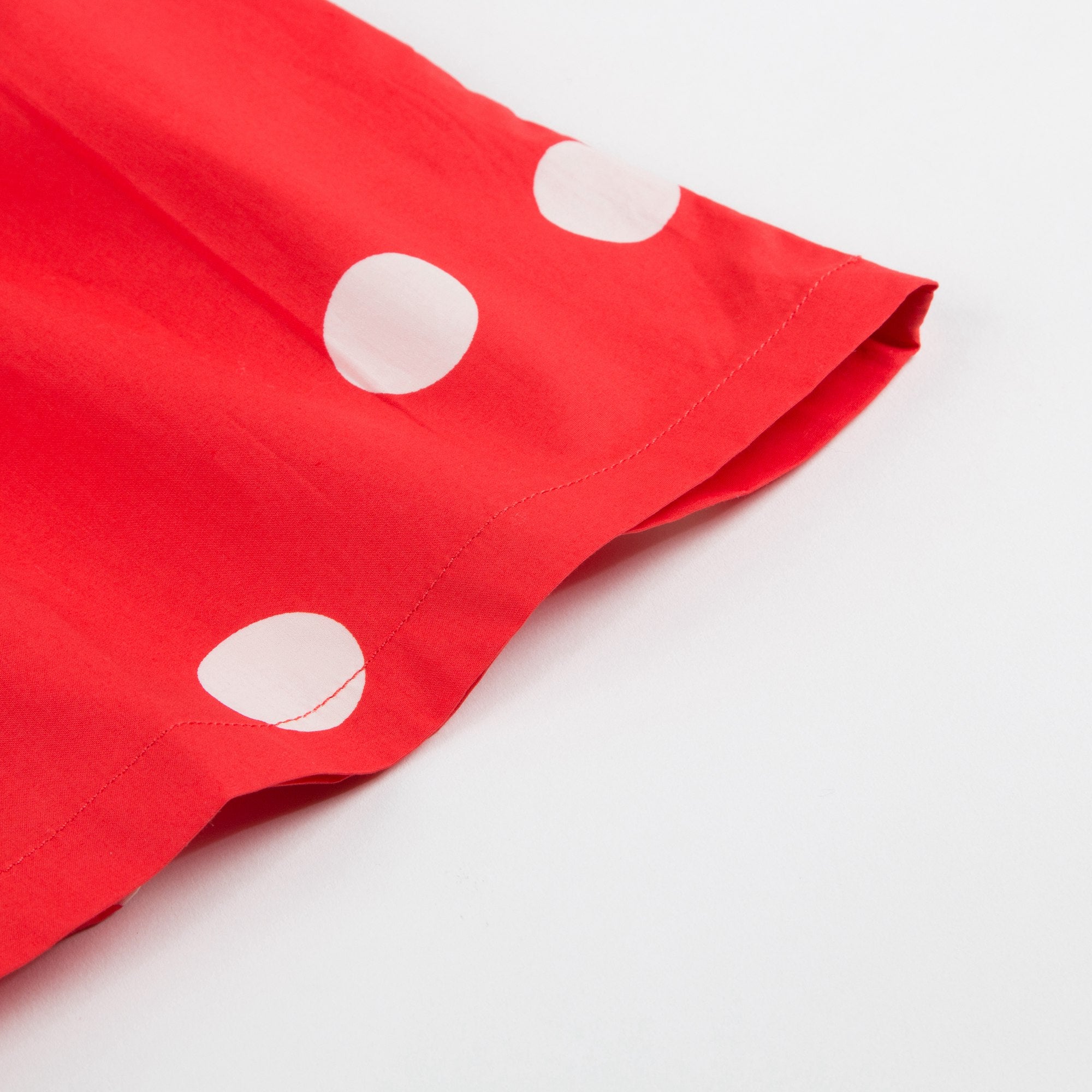 Girls Red Dot Woven Sailor Organic Cotton Dress