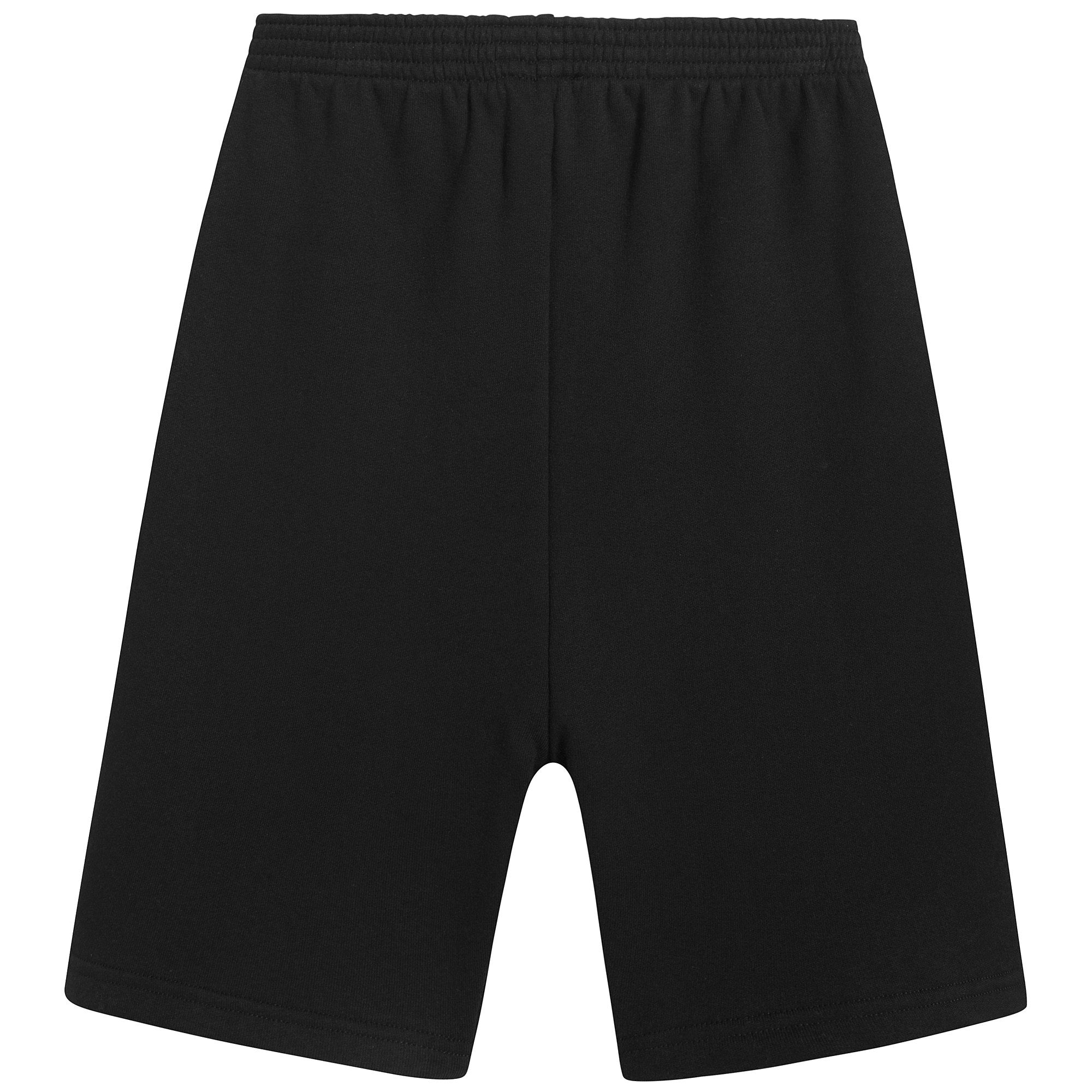 Boys & Girls Black Cotton Shorts