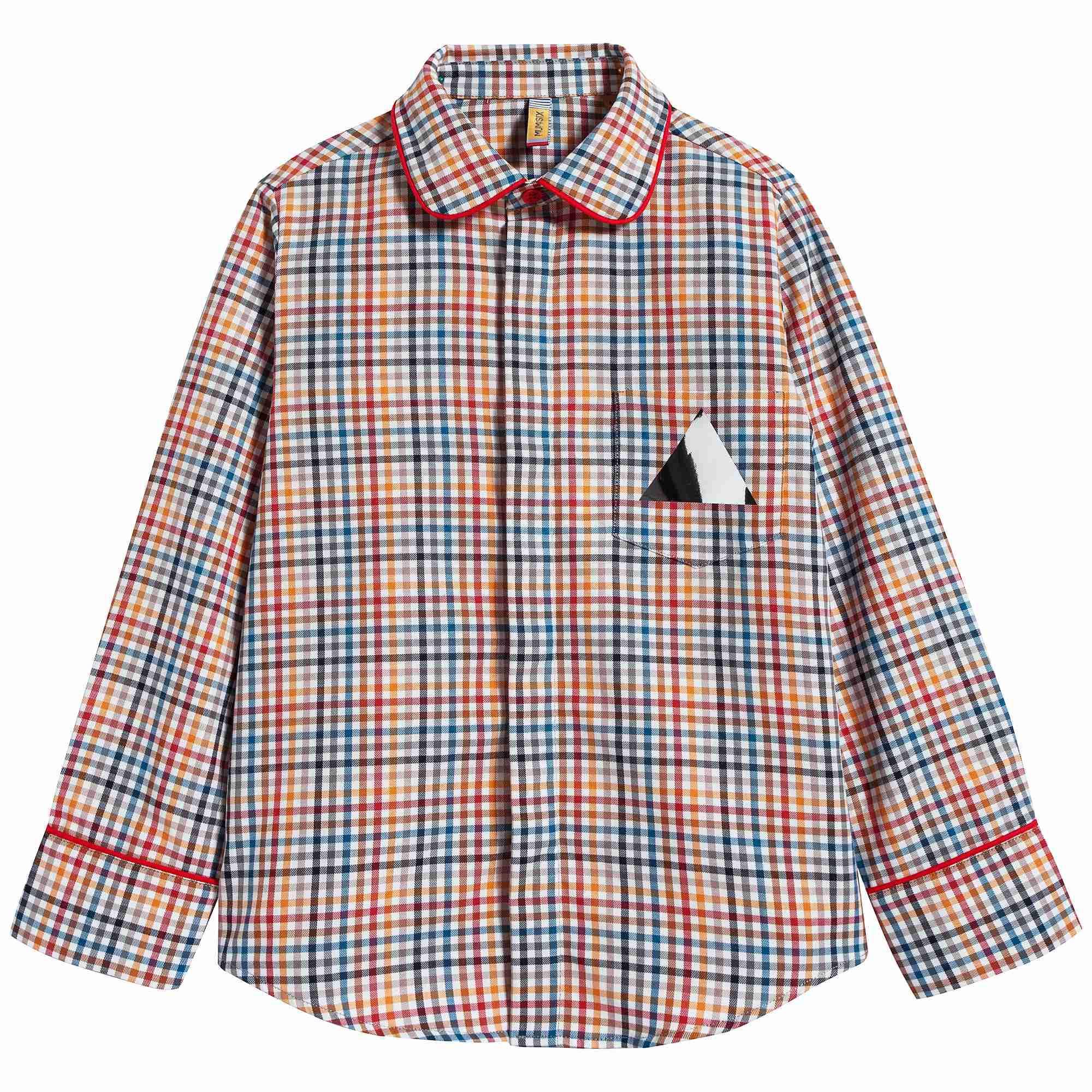 Boys Multicolour Check Polo Shirt
