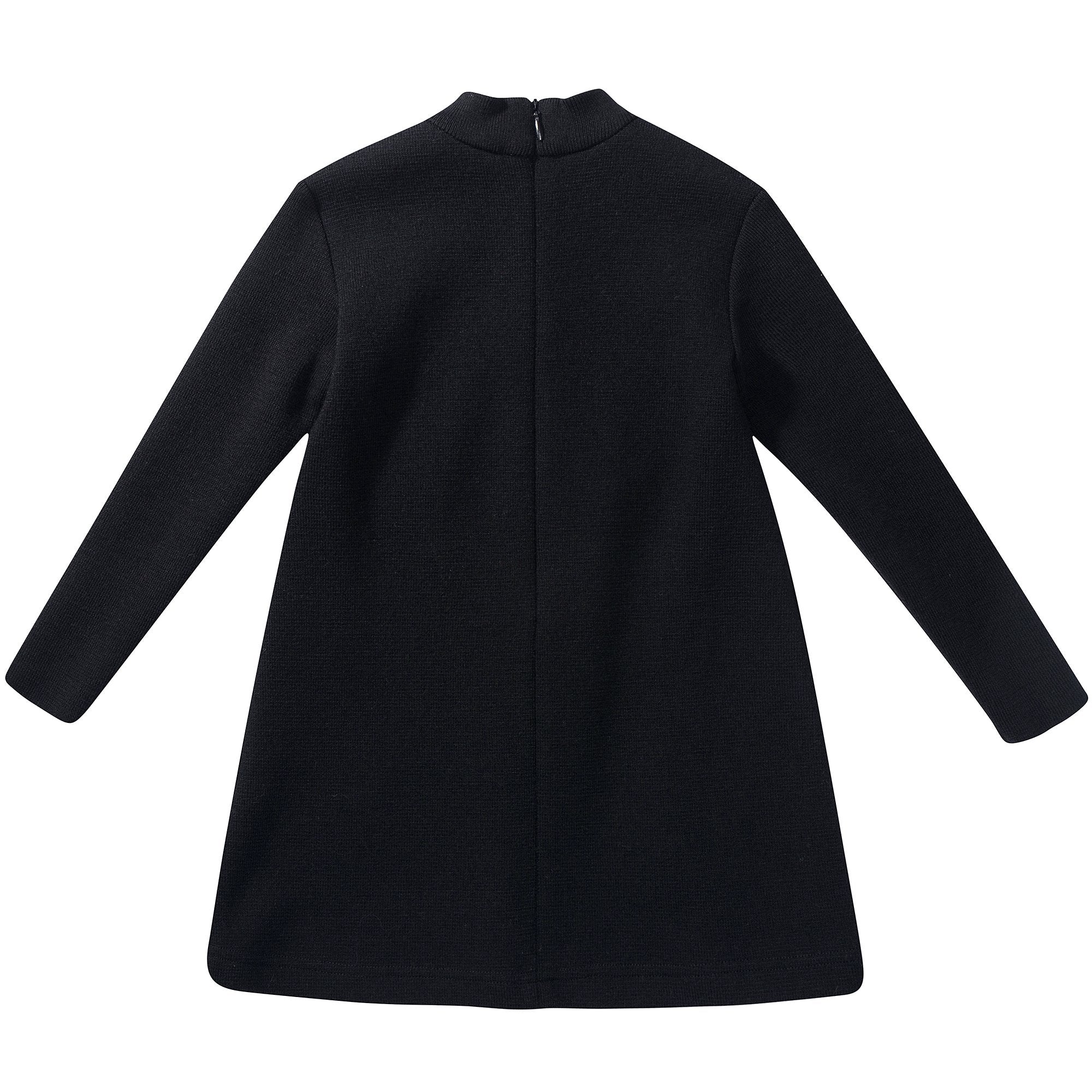 Girls  Black  "Love"  Cotton  Dress