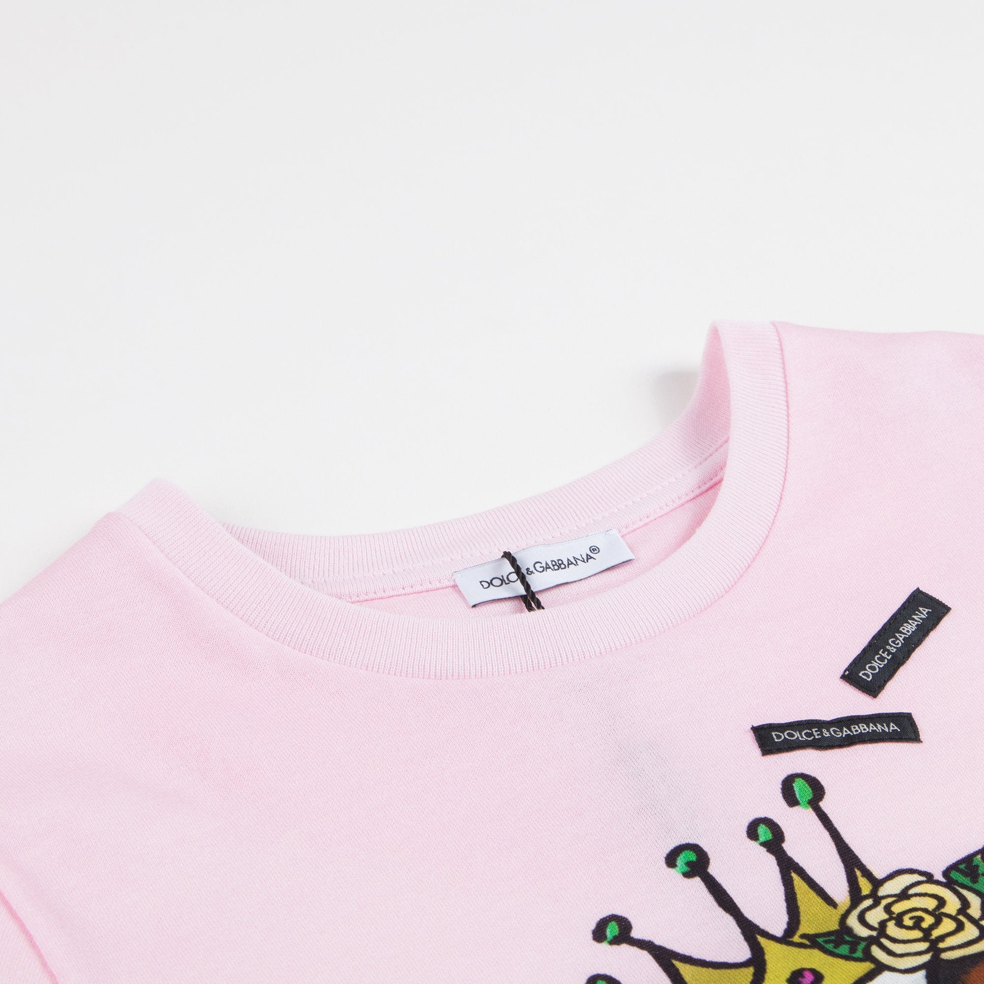 Girls  Pink   With    "Dog"  Printed   Cotton   T-shirt