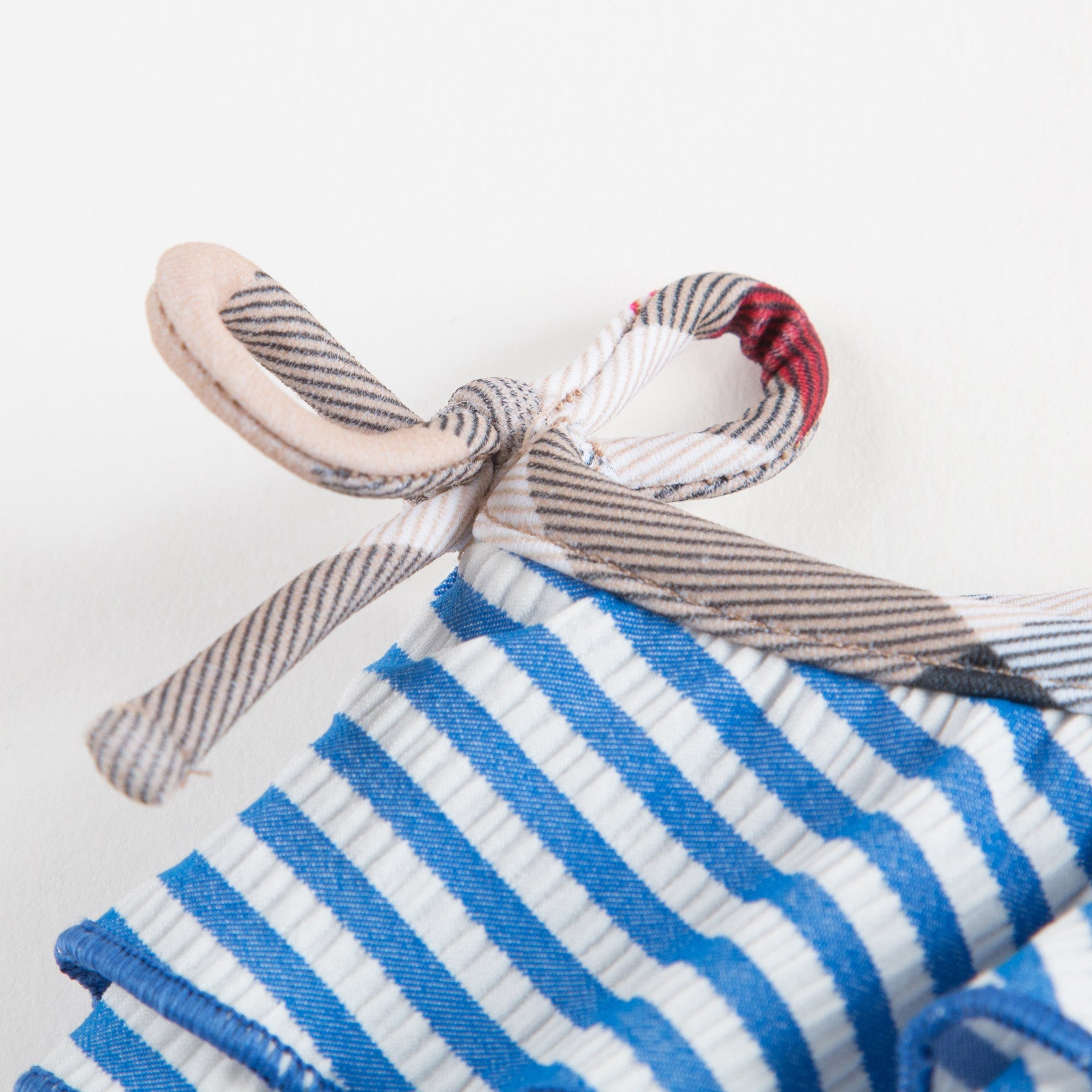 Girls Blue Striped Bikini
