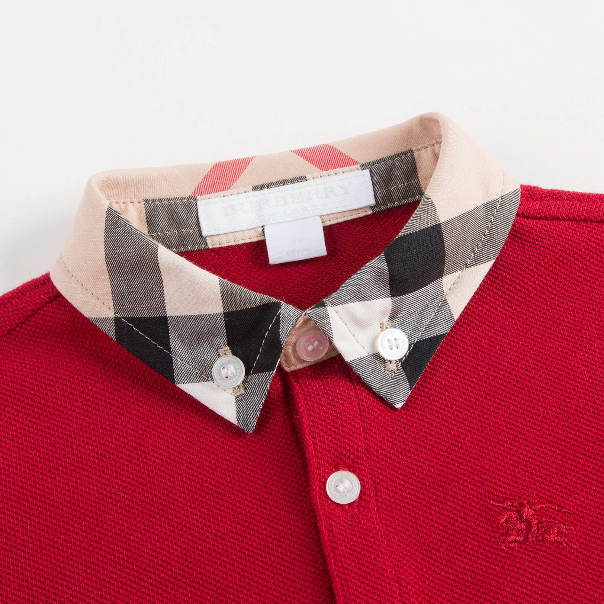 Baby Boys Red Cotton Polo Shirt