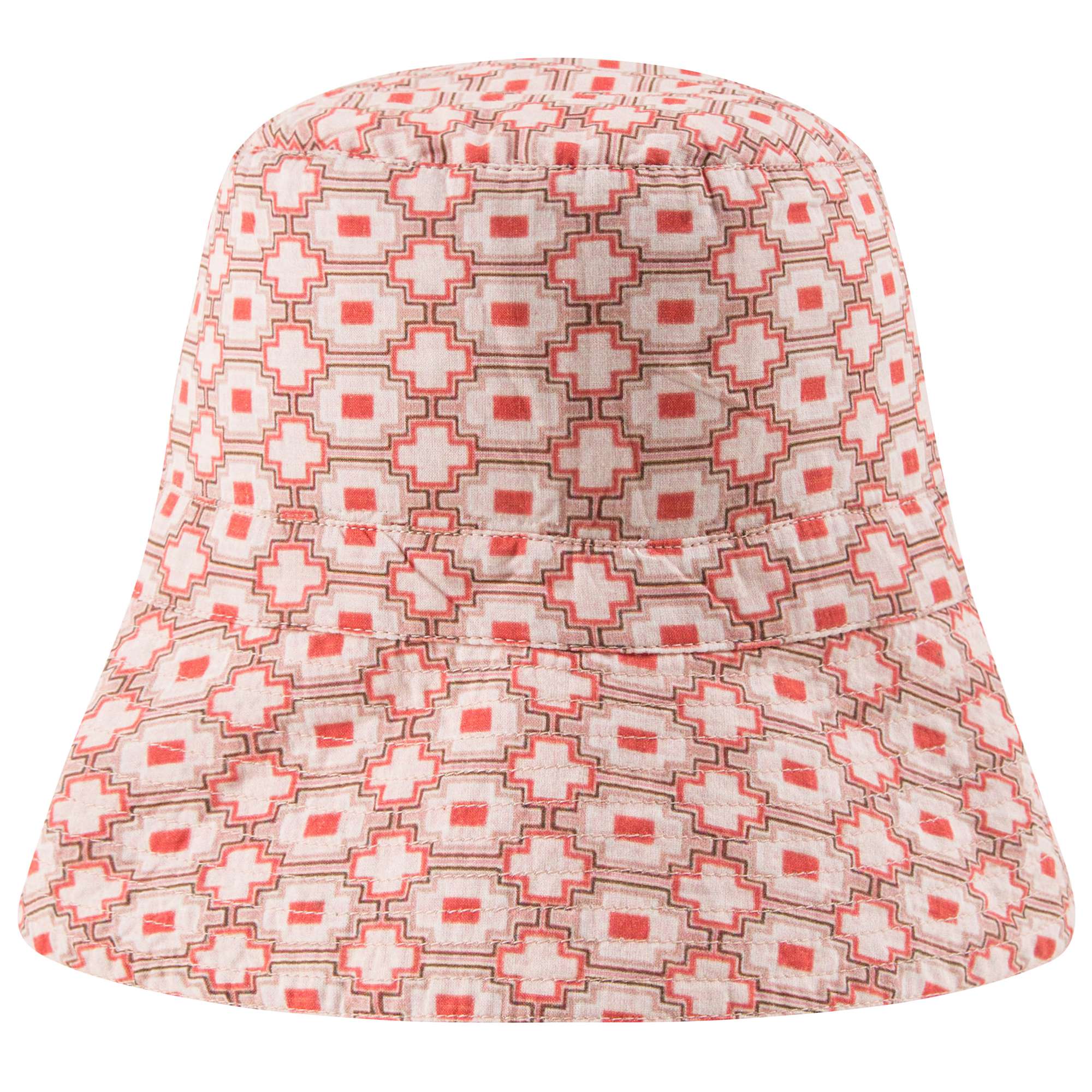 Girls Kaleido Red Cotton Hat
