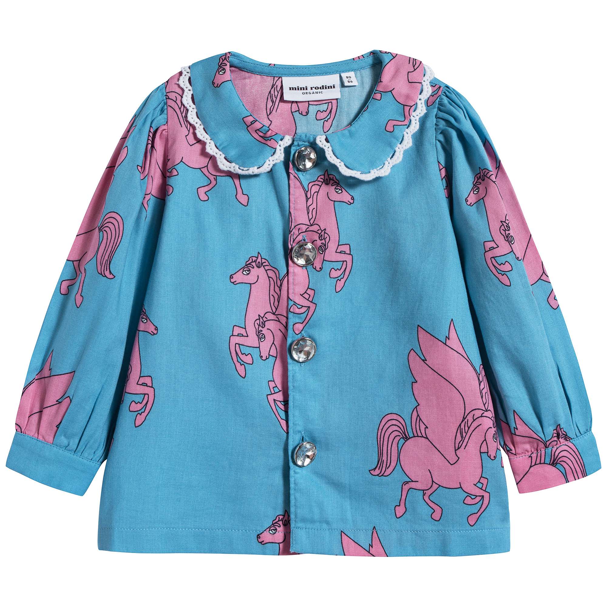 Girls Blue Cotton Blouse