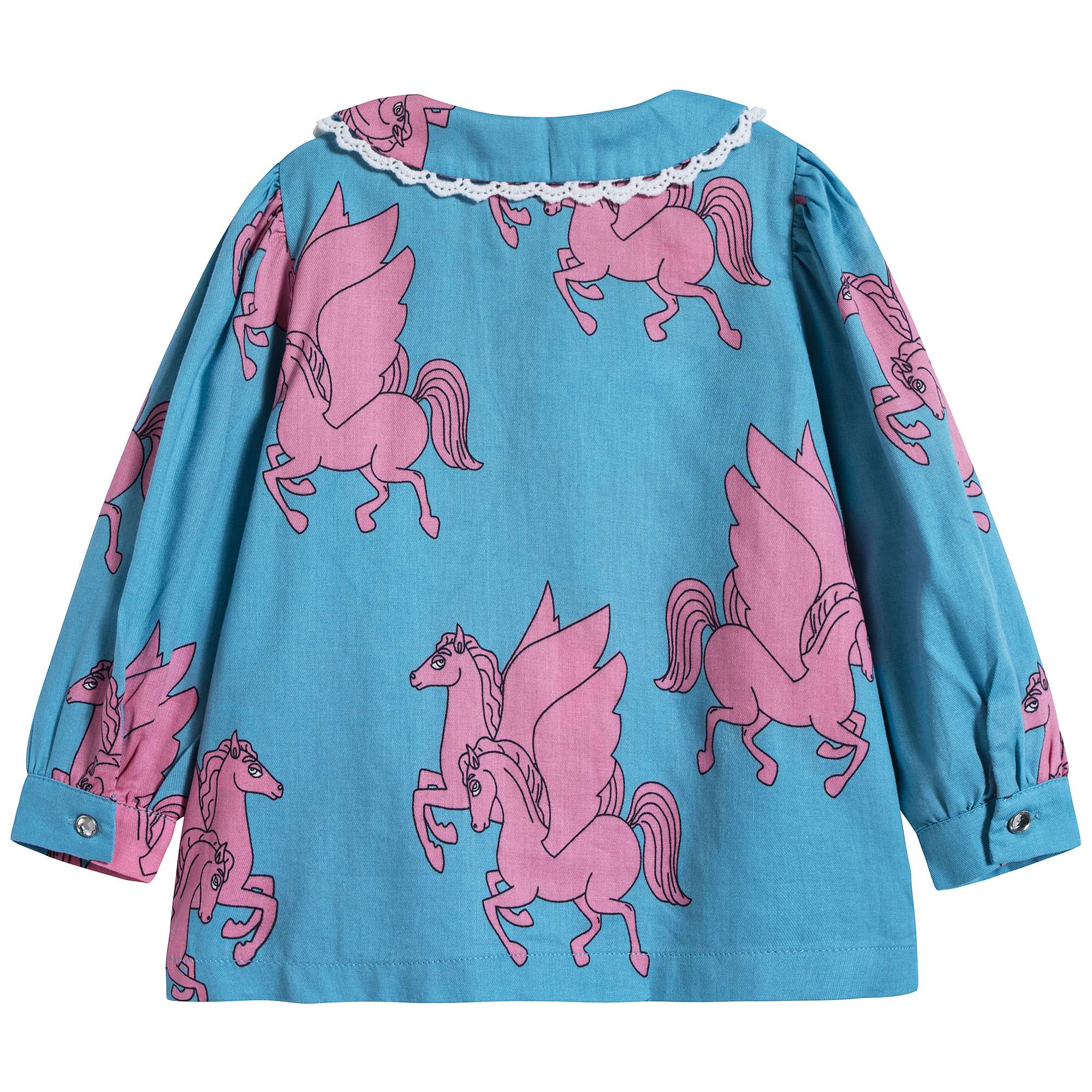Girls Blue Cotton Blouse