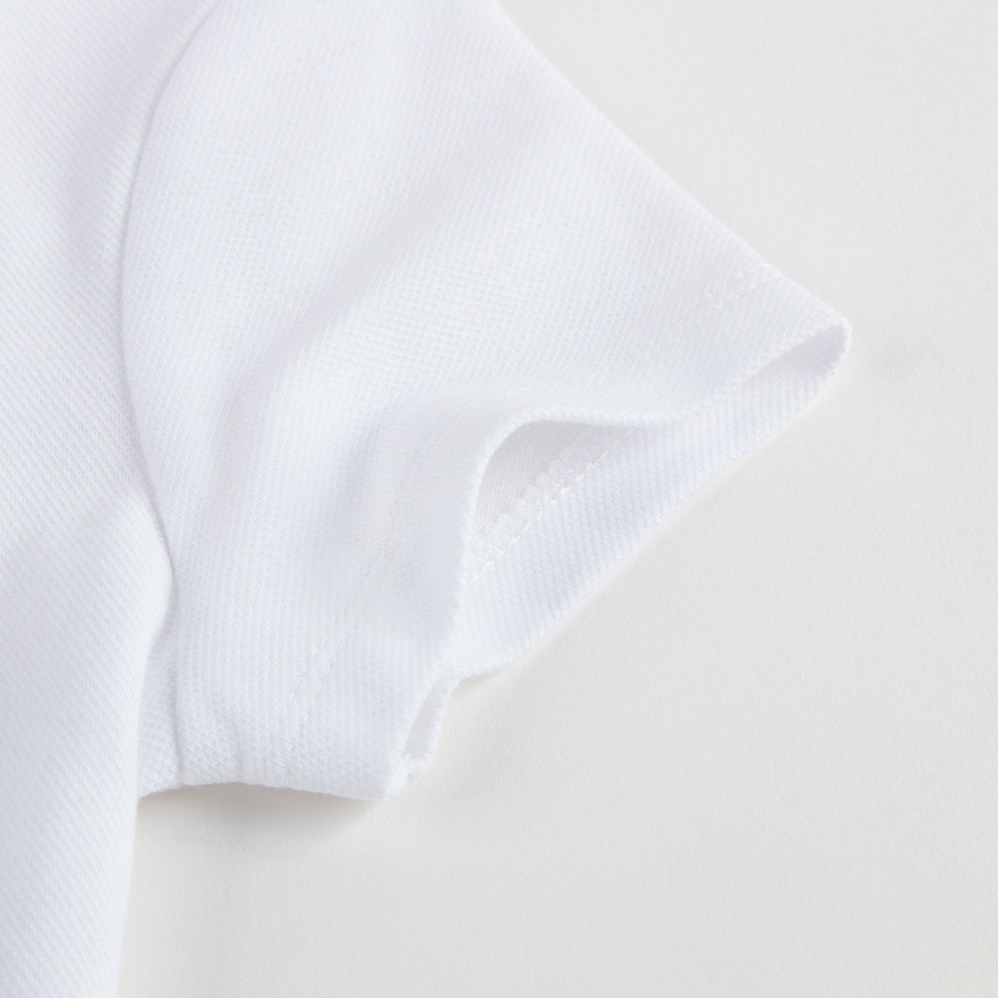 Girls White Cotton Polo Shirt