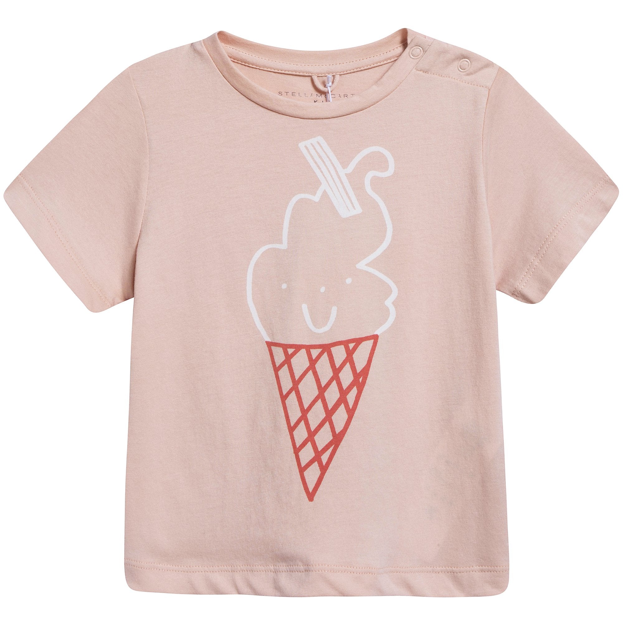 Baby Girls Pink Icecream Printed T-shirt