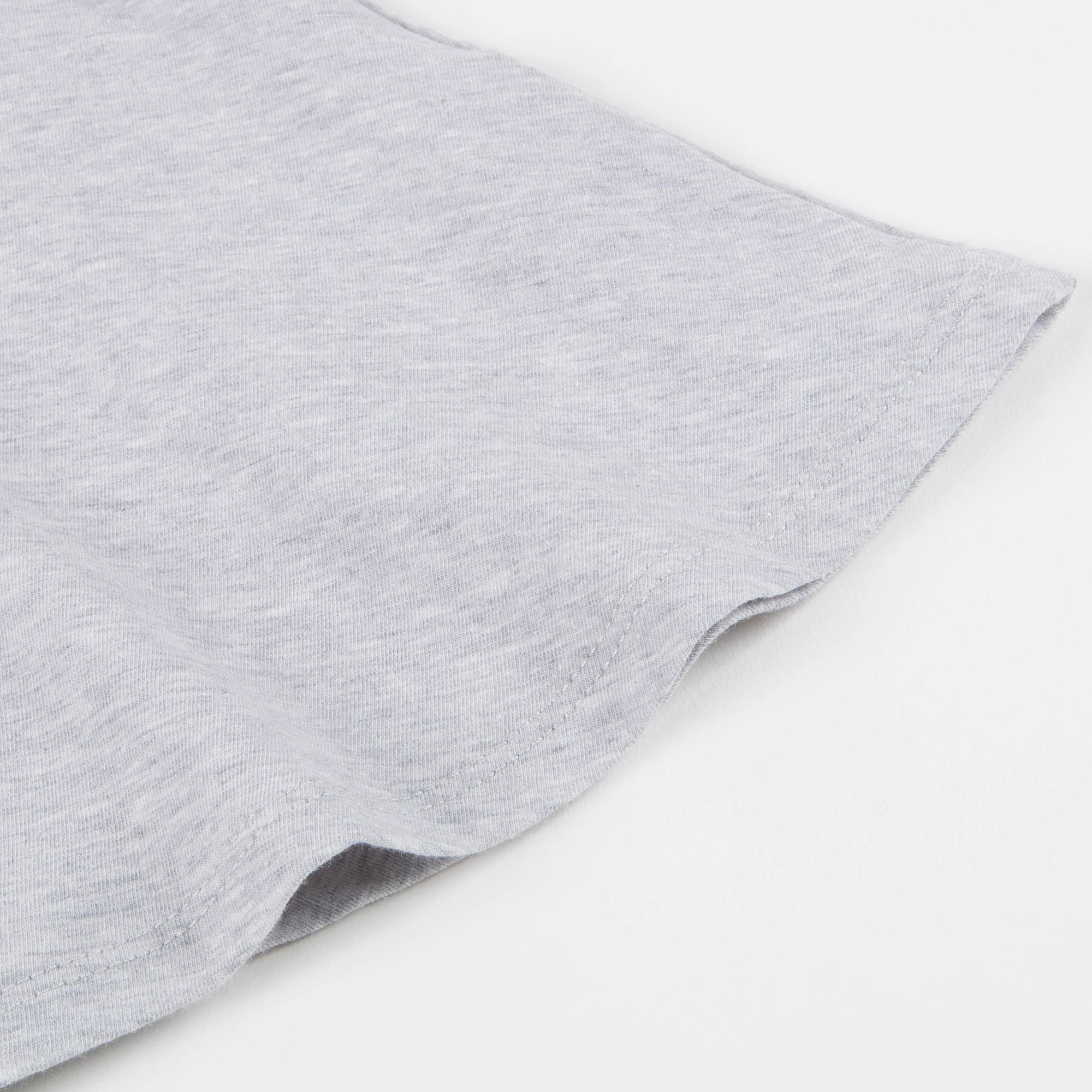 Girls Marl Grey Cotton Printed Dress