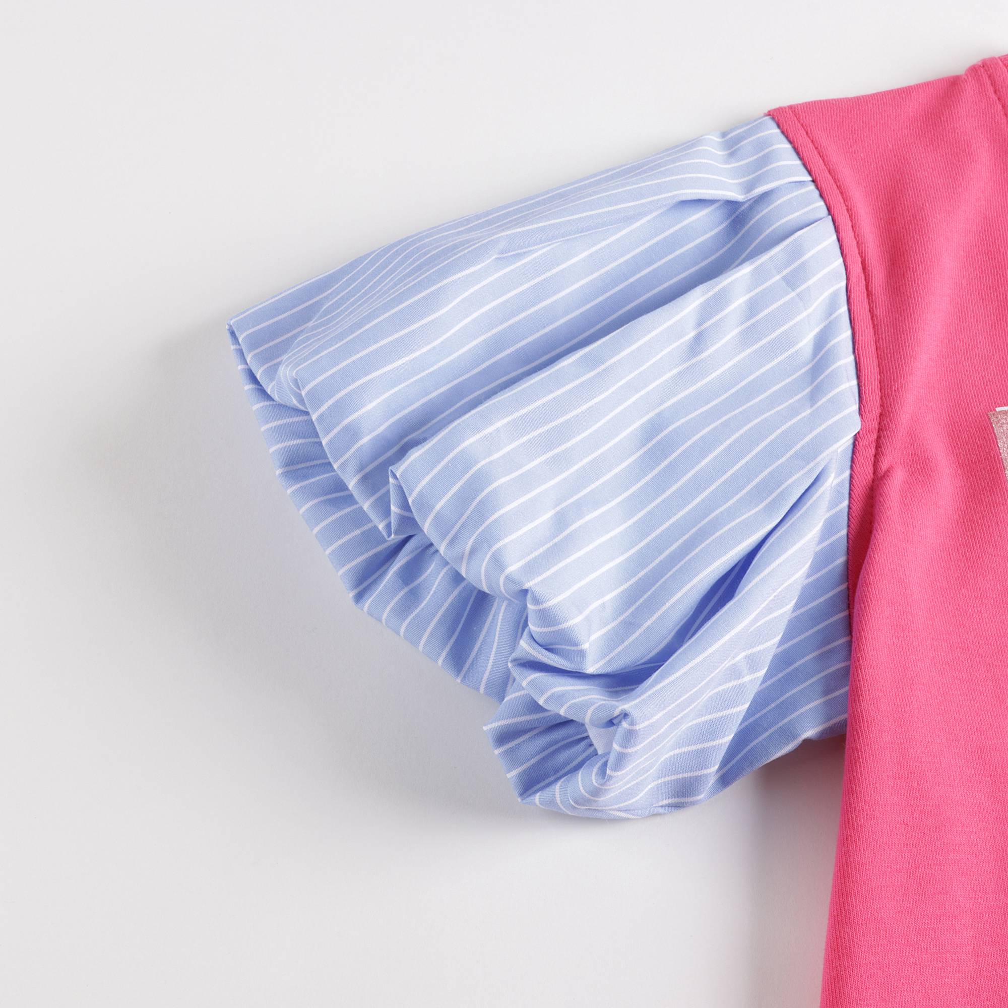 Girls Pink Logo Cotton T-Shirt
