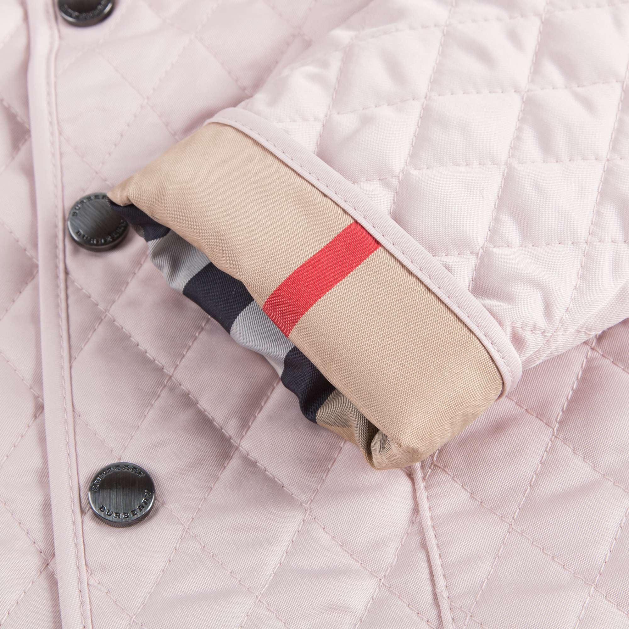 Baby Girls Pink Powder Pink Quilted Jacket