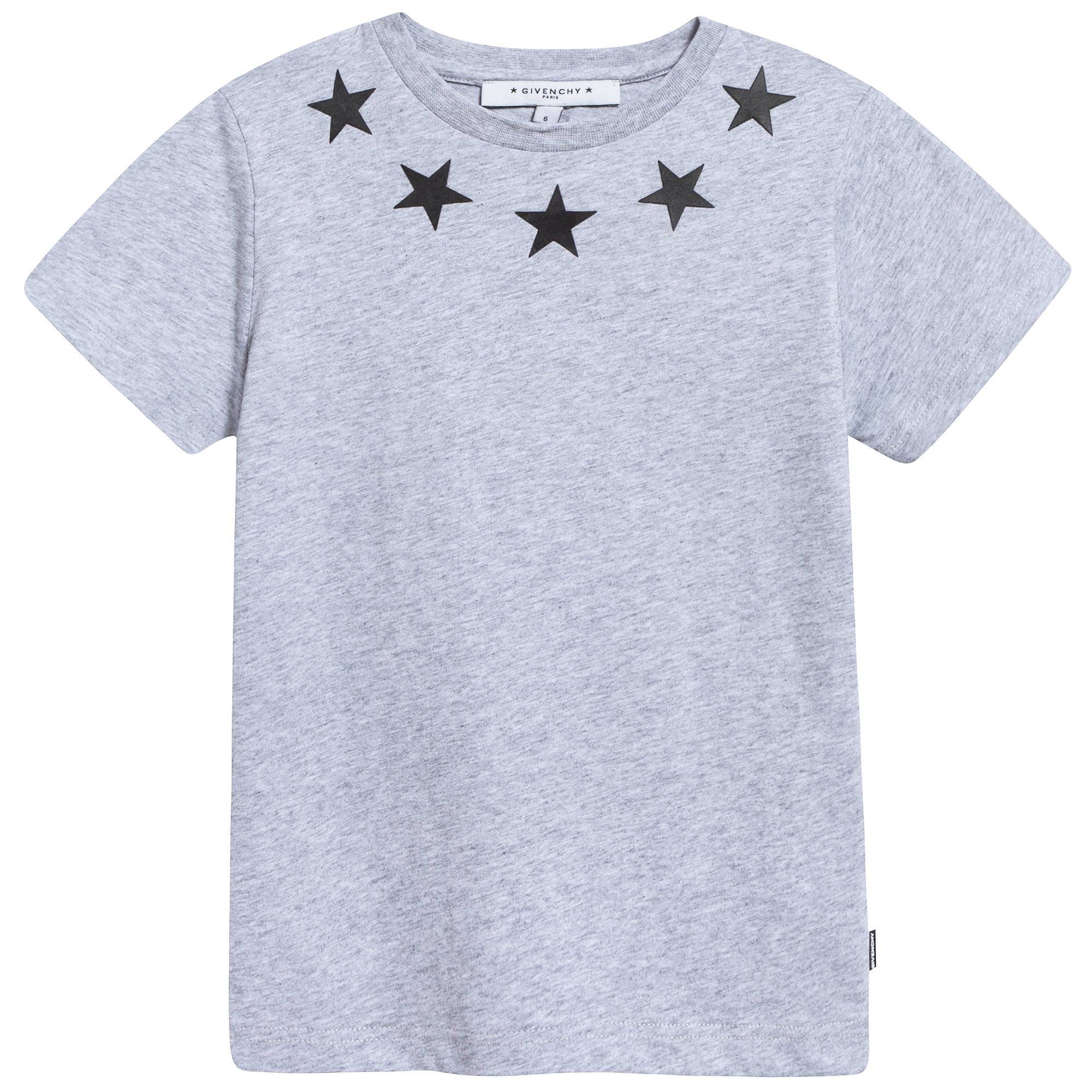 Boys Grey Cotton  "Star"  T-shirt