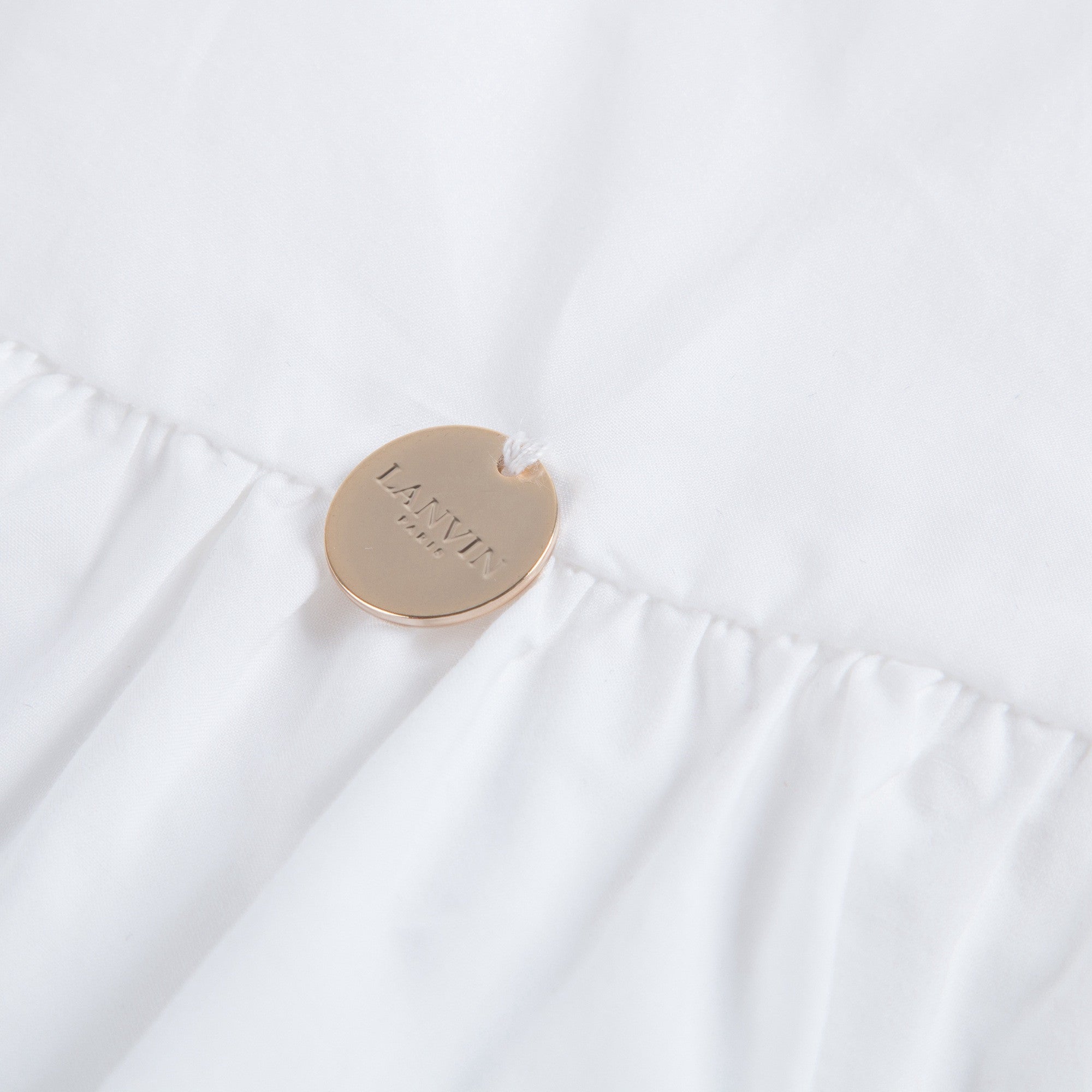 Girls White Cotton Top With Flounces