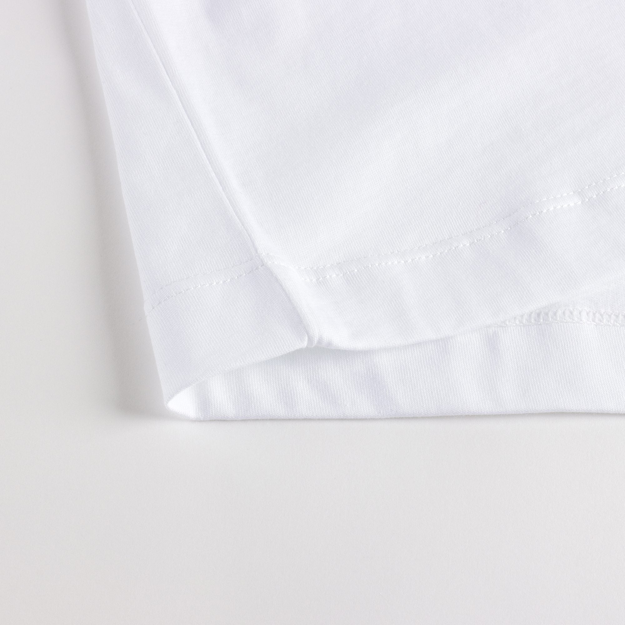 Girls White Cotton T-Shirt