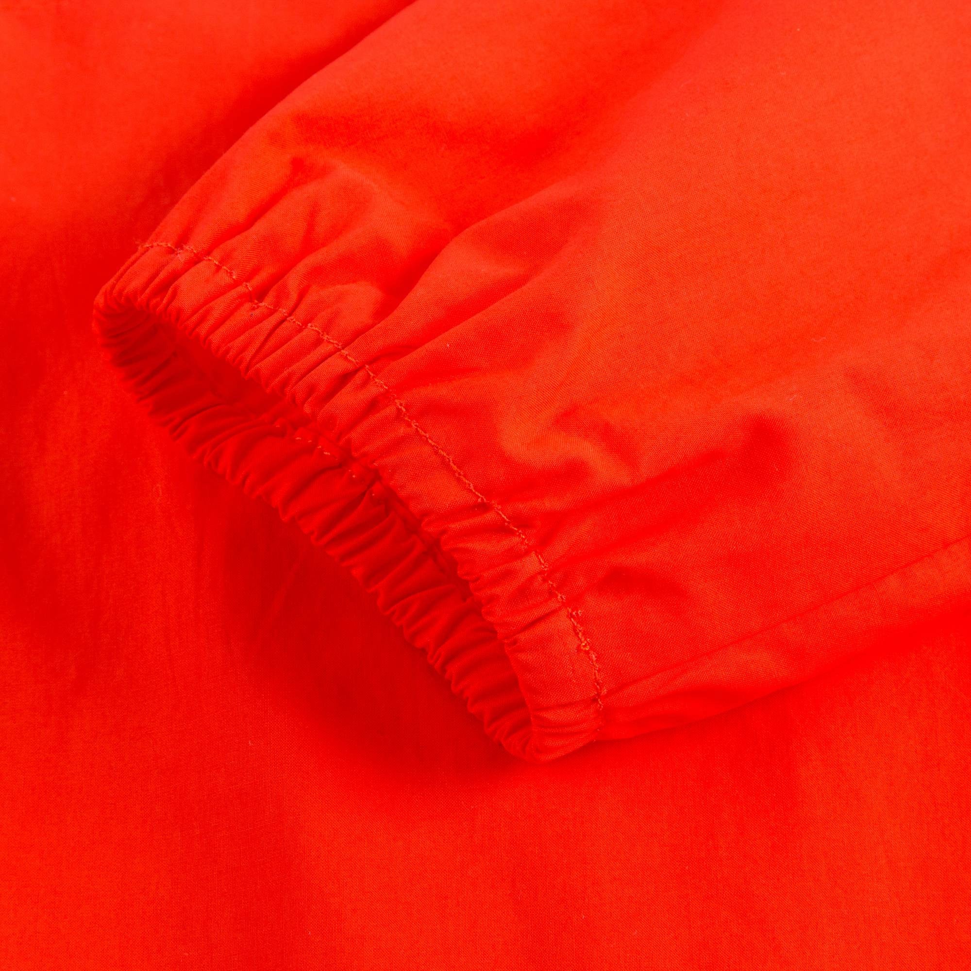 Girls Orange Cotton Top With Flounces