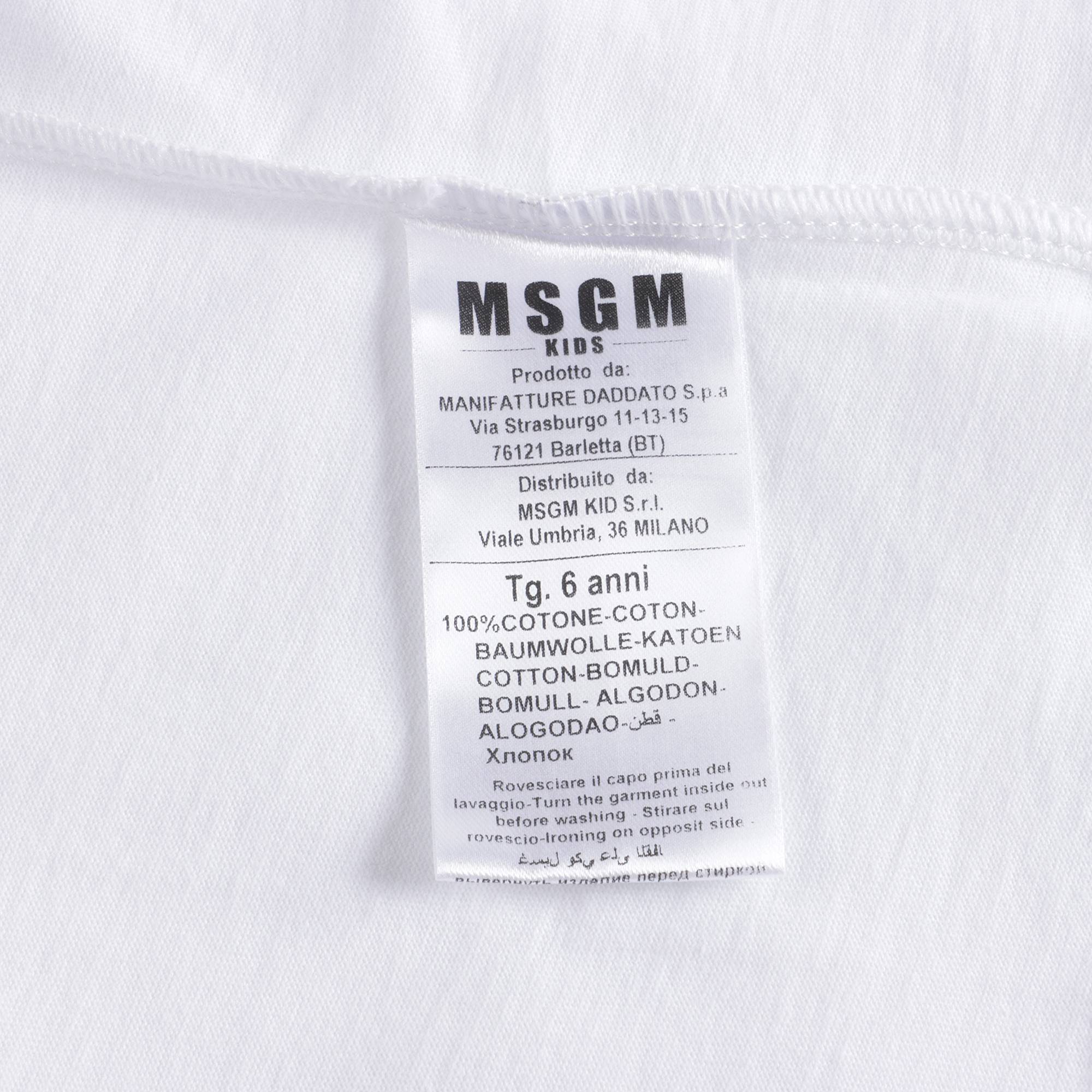 Girls White Cotton T-Shirt