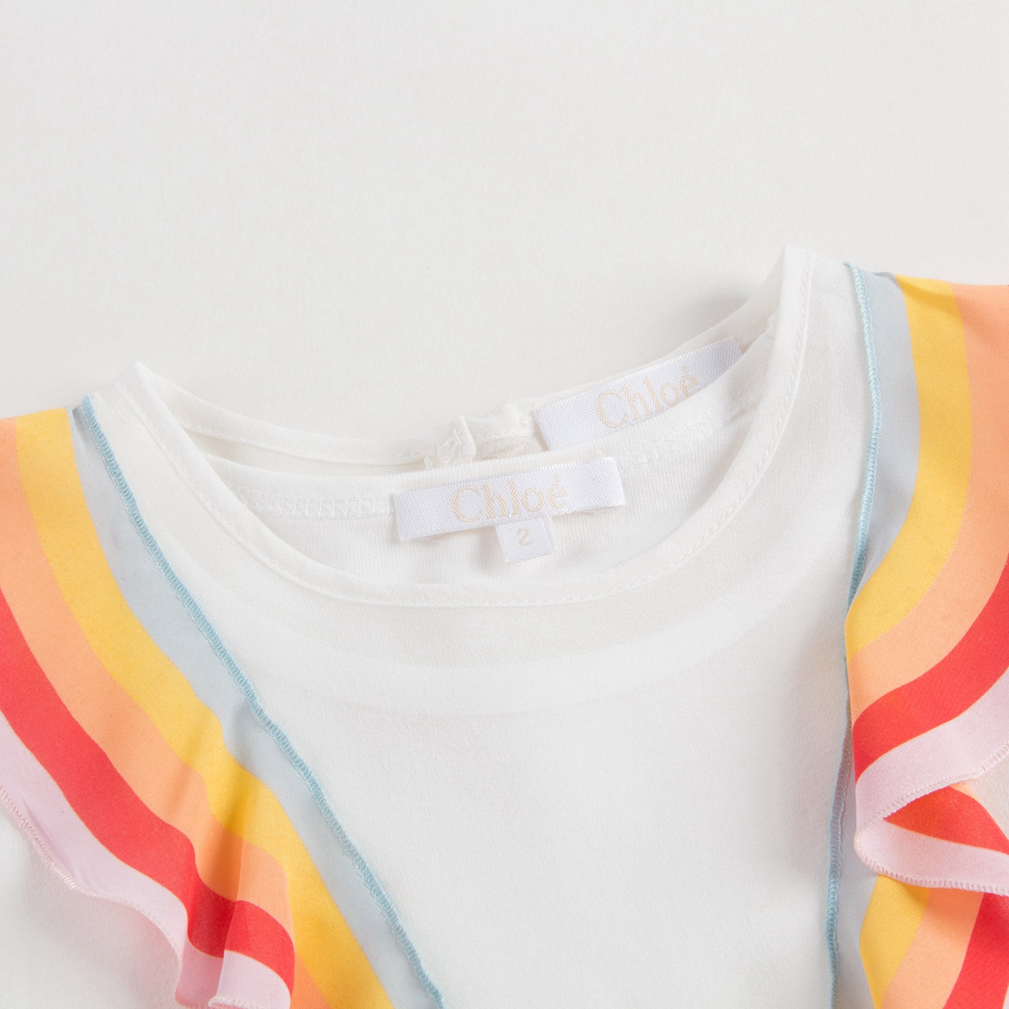 Girls White Silk Crêpe Blouse