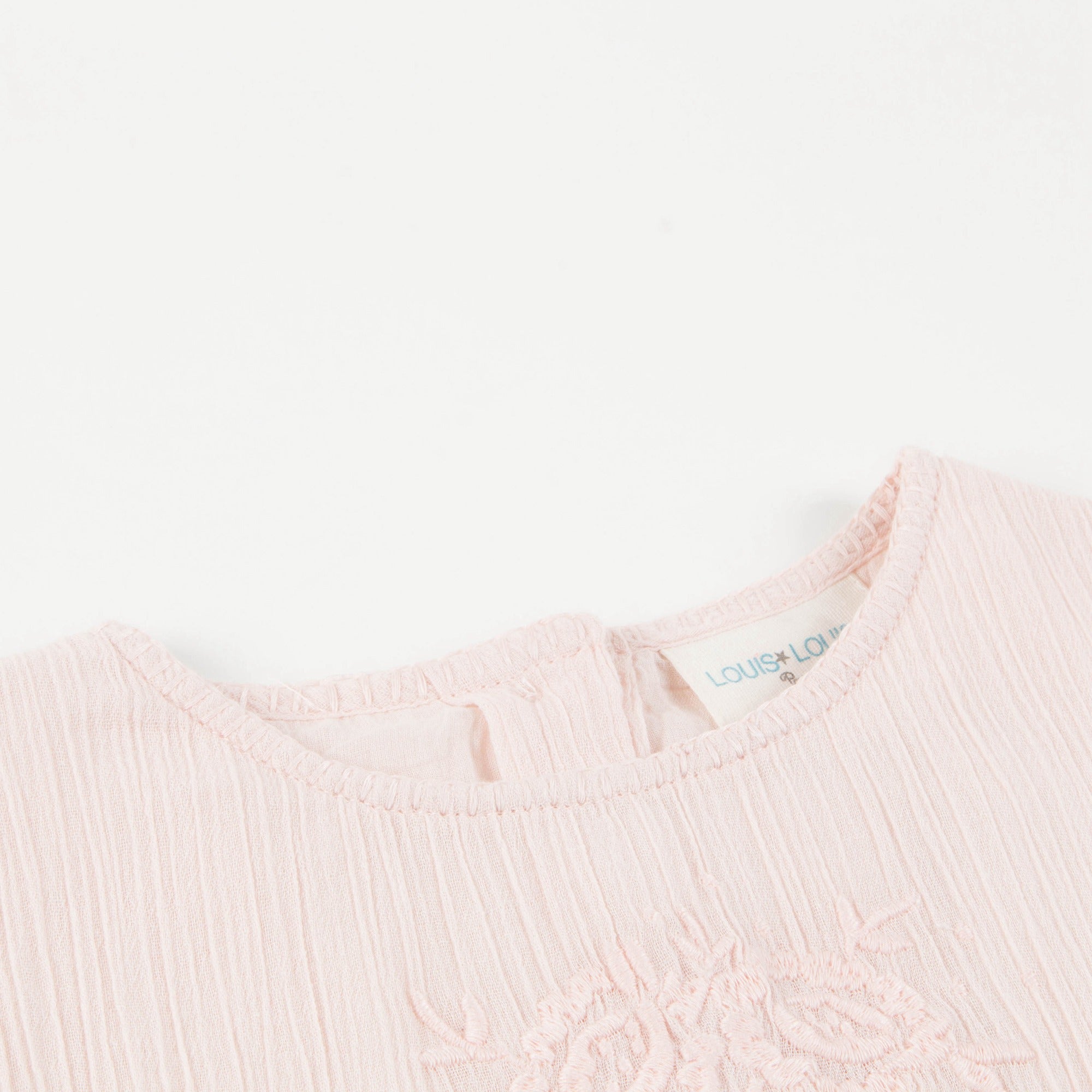 Girls Light Pink "Cotton Crepe" Dress