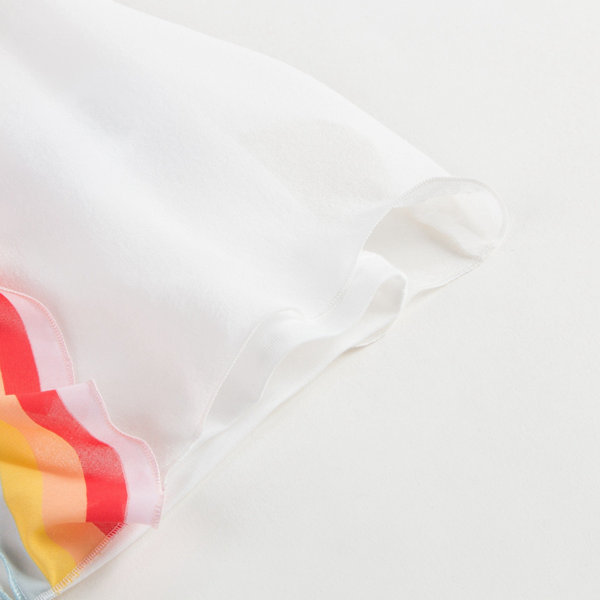 Girls White Silk Crêpe Blouse