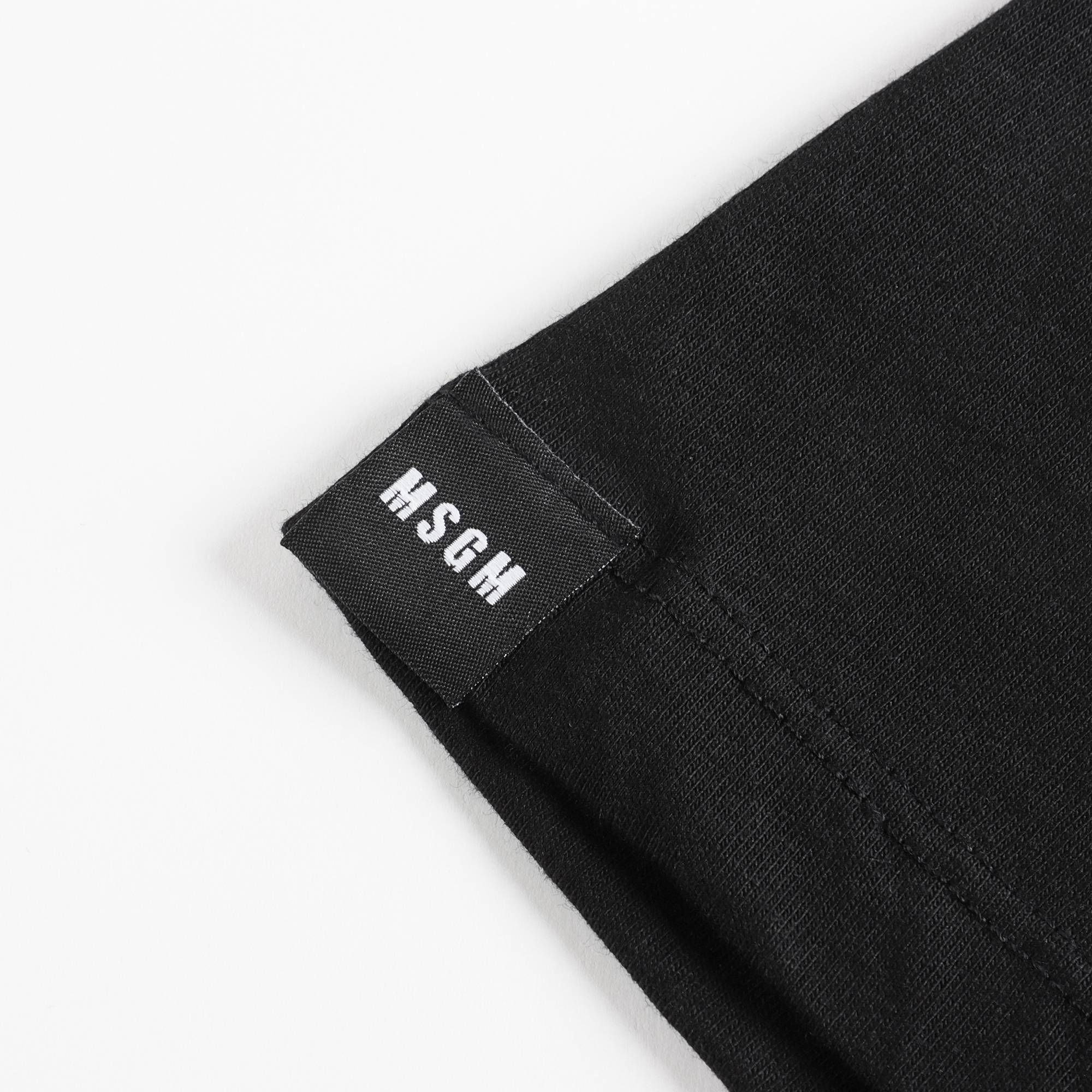 Girls Black Logo Cotton T-Shirt