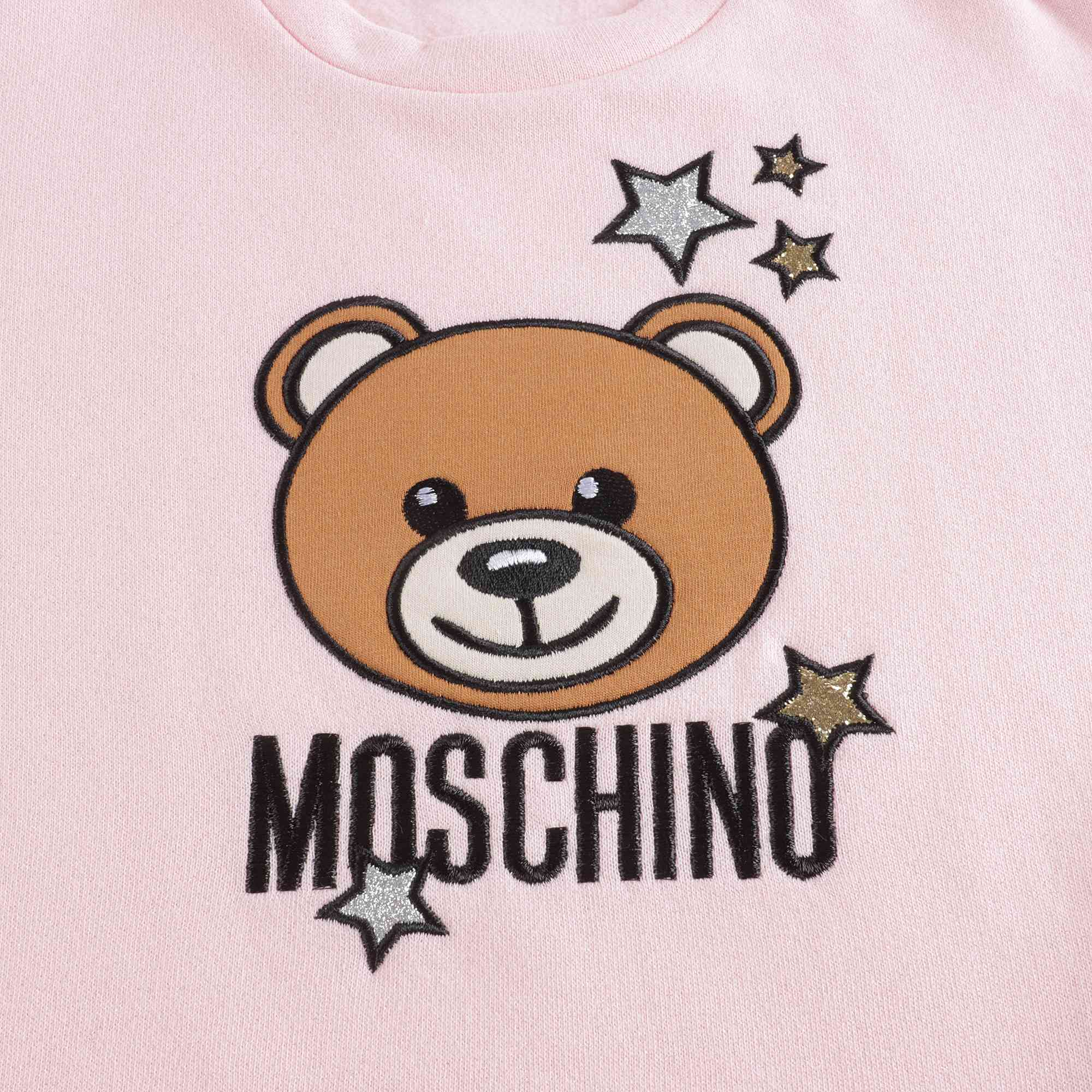 Baby Girls Pink Logo Cotton Sweatshirt