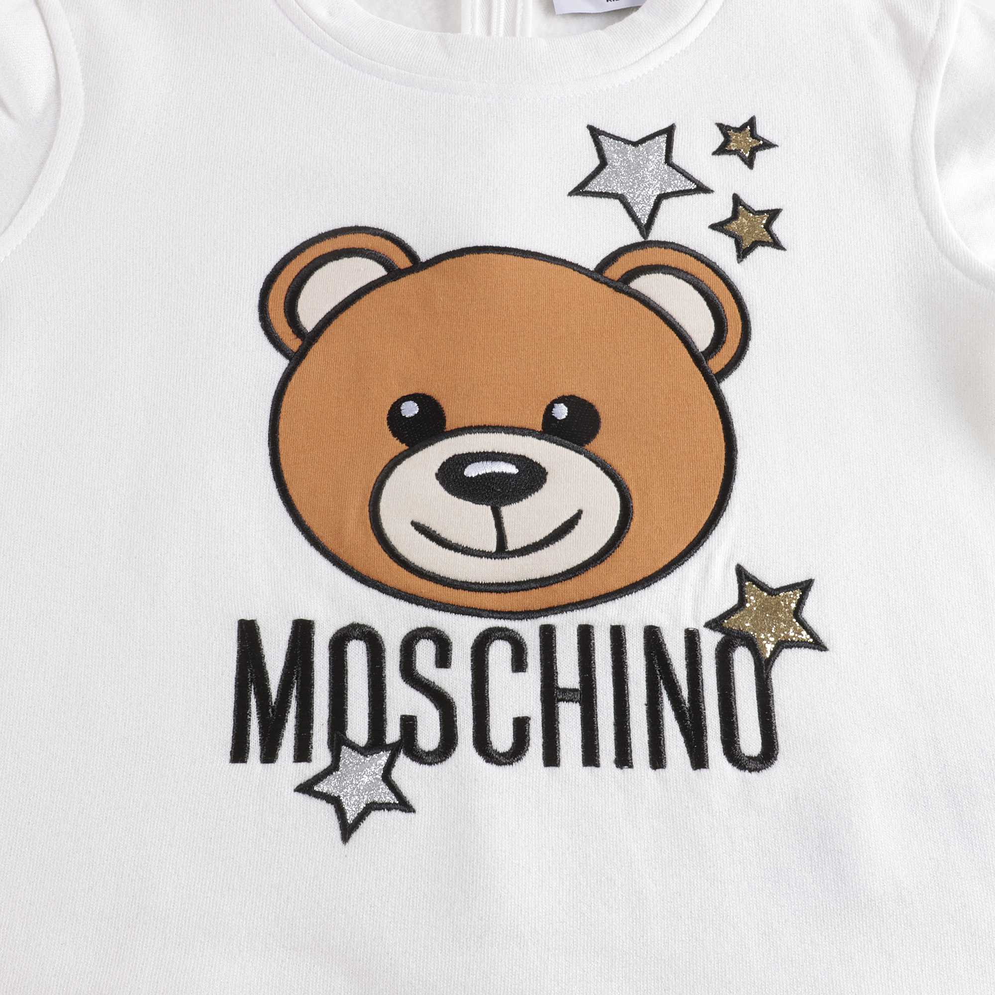 Girls White Logo Cotton Sweatshirt