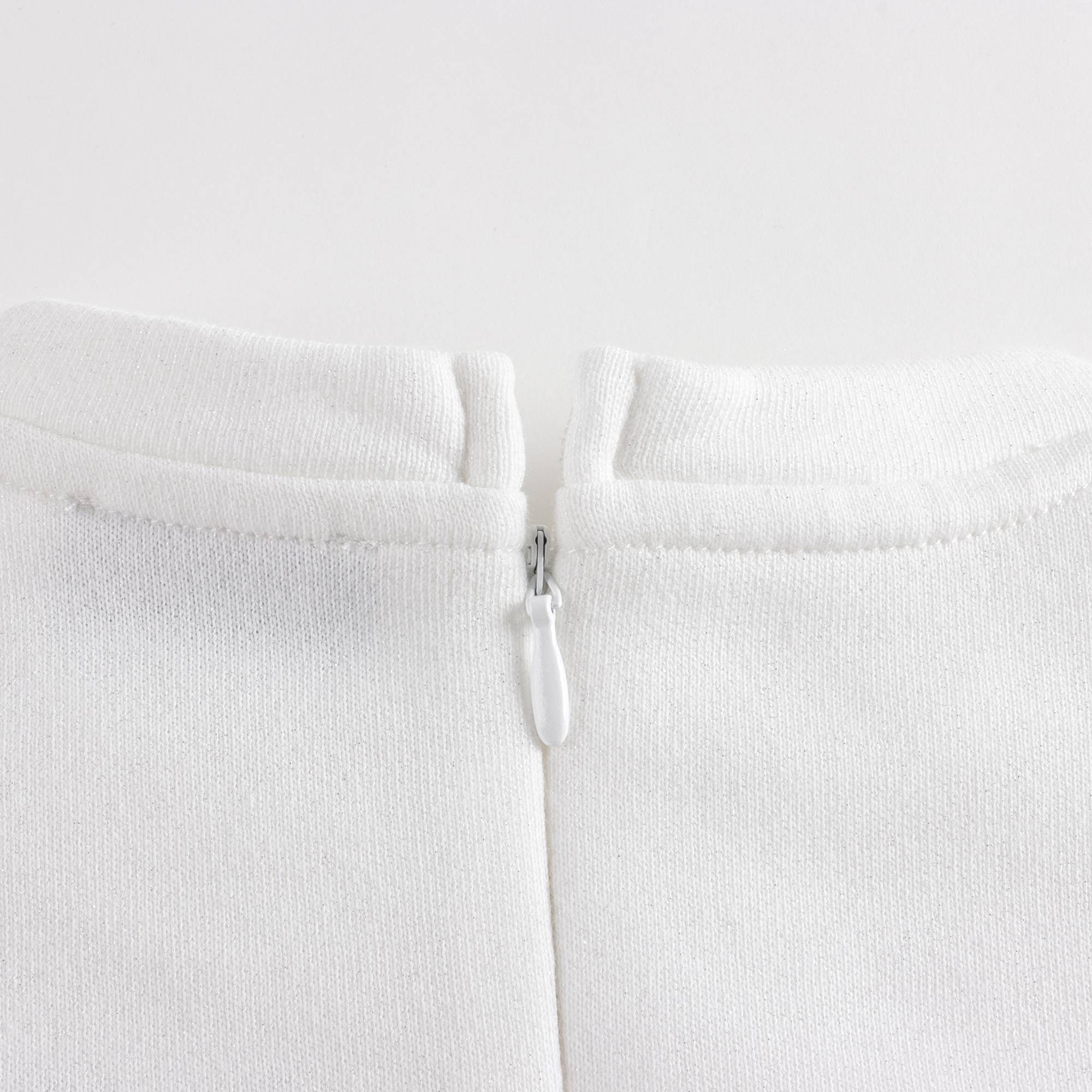 Girls White Logo Cotton Sweatshirt