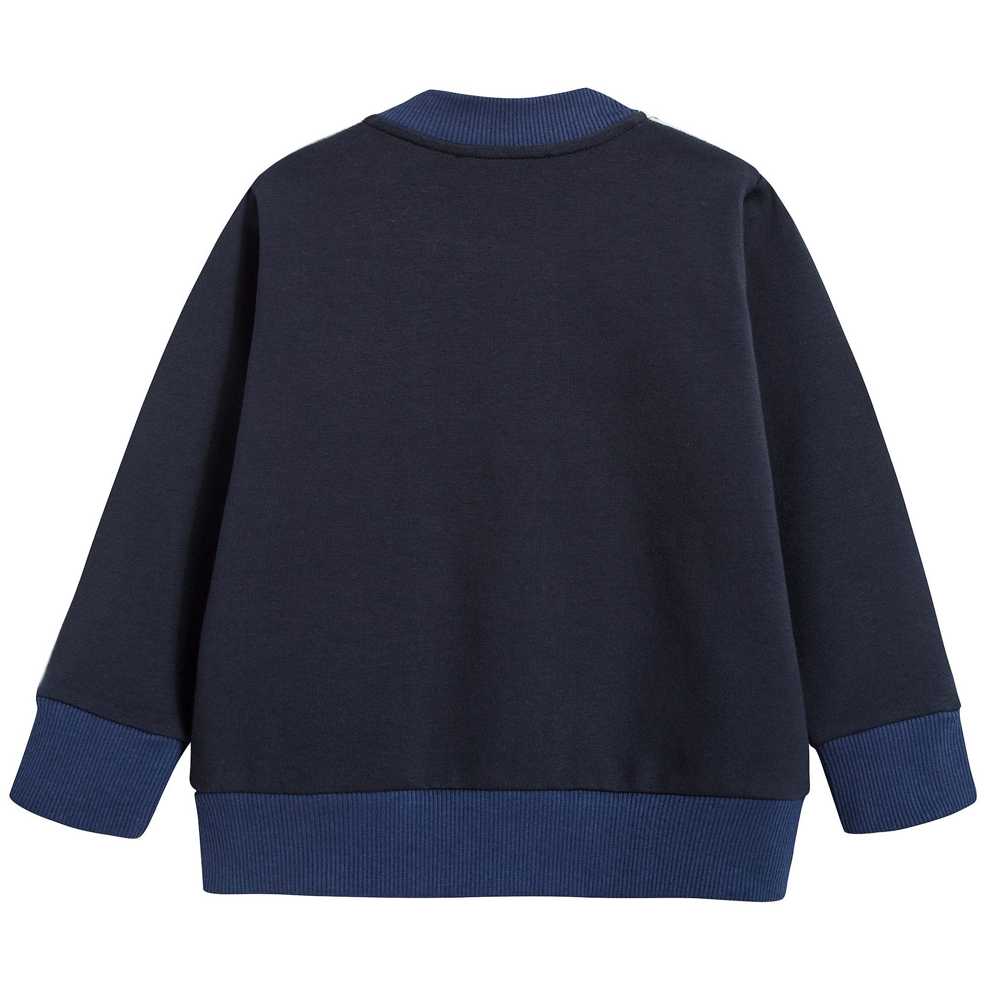 Boys & Girls Blue "MAGLIA CARDIGAN"Cotton Sweatshirt