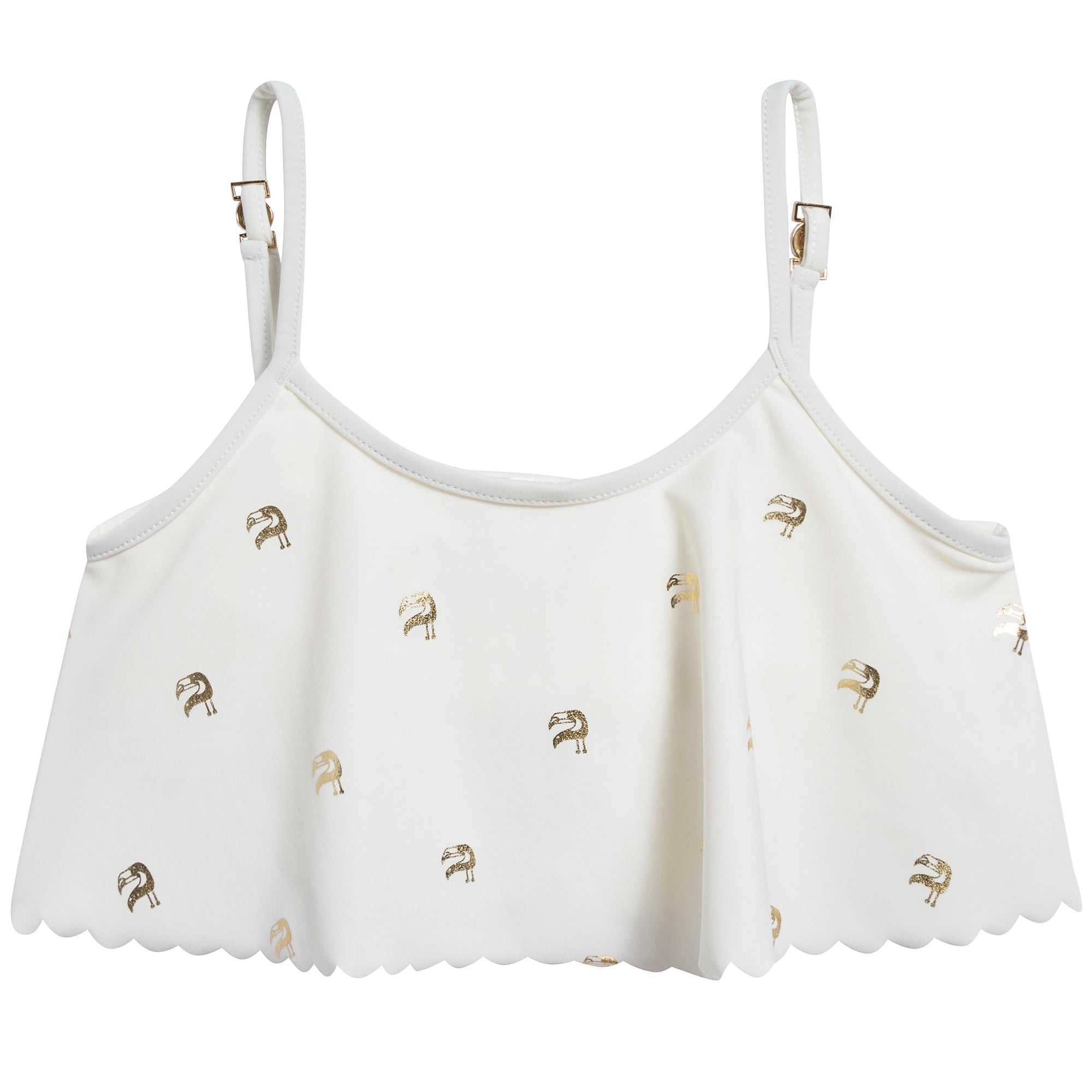Girls Off White Polyamide Swimwear