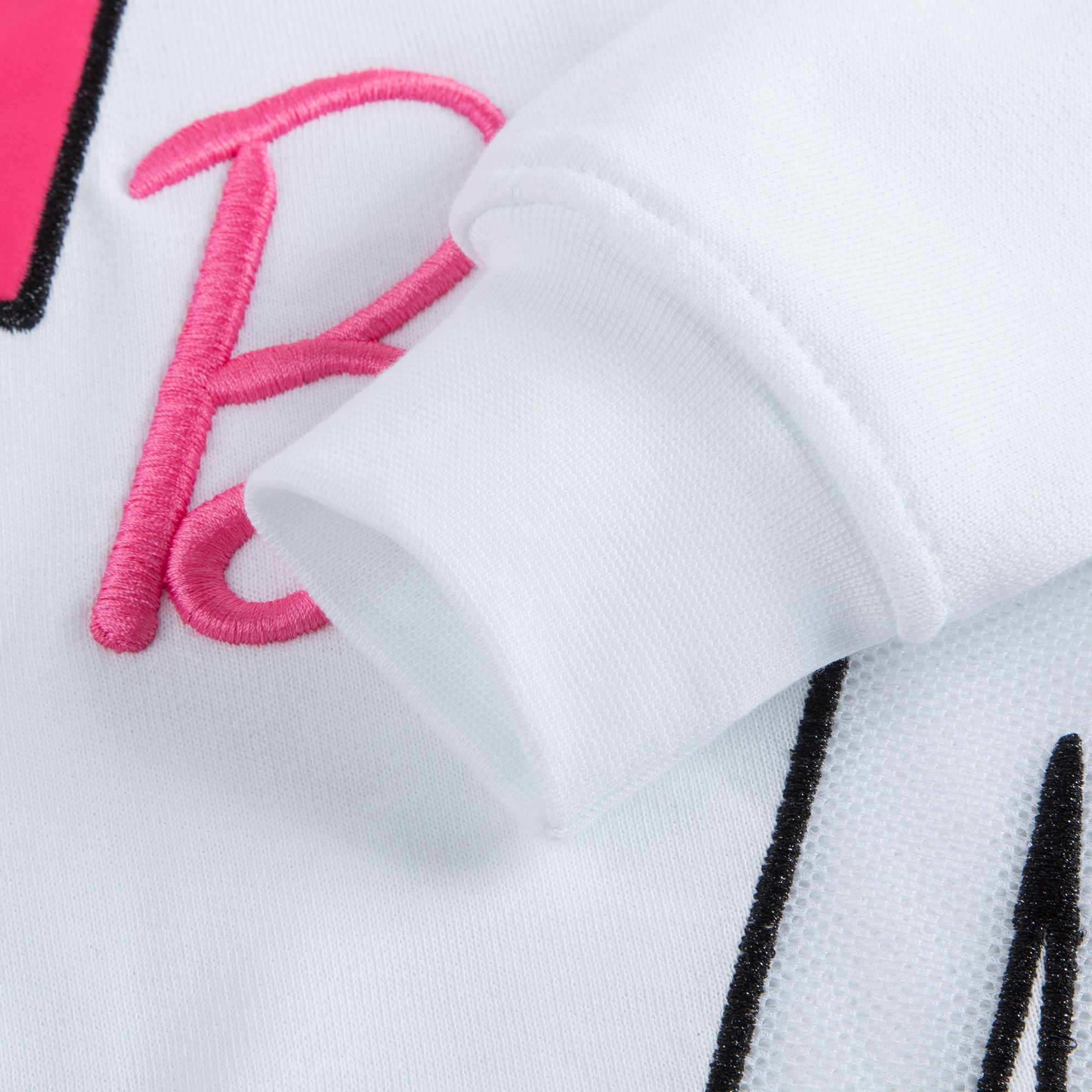 Girls White Logo Cotton Sweatshirt