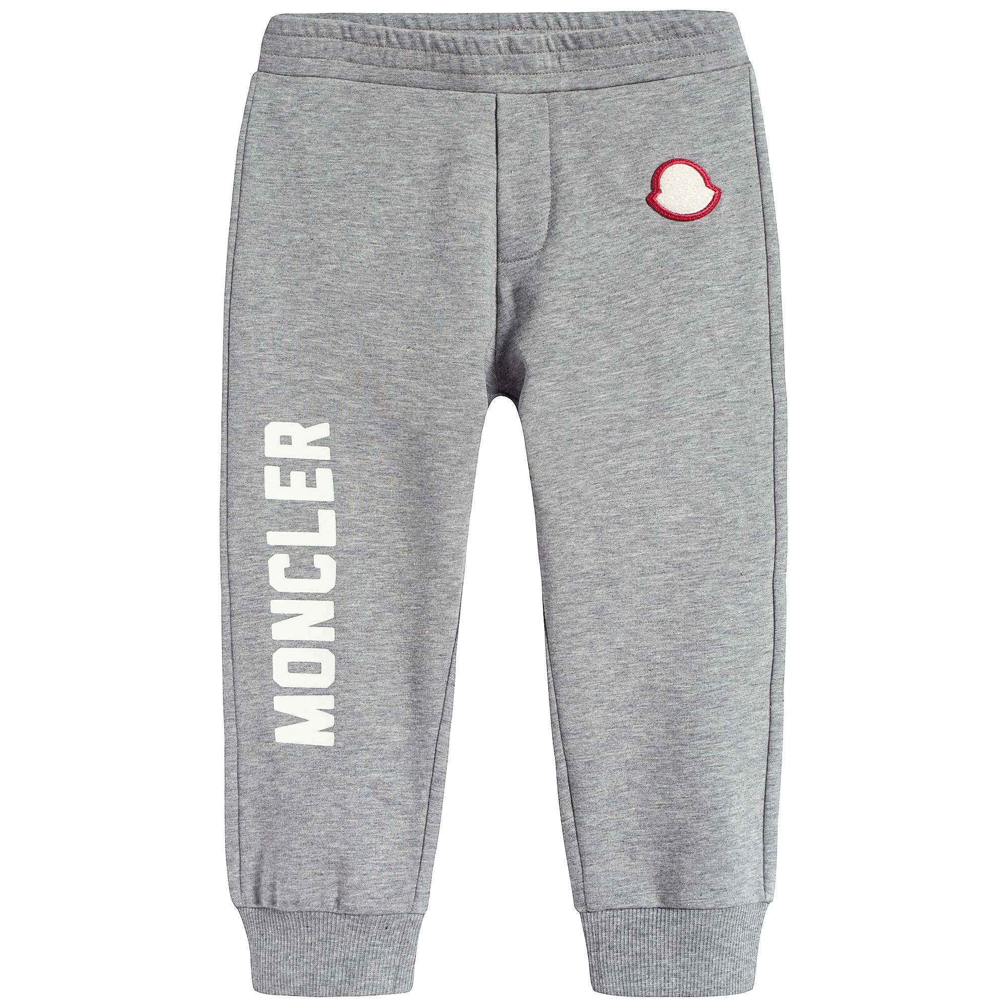 Baby Boys Grey Logo Cotton Trousers