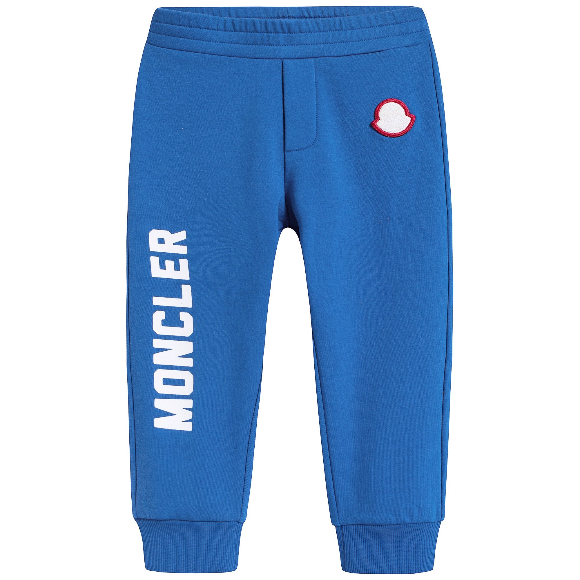 Baby Boys Blue Logo Cotton Trousers