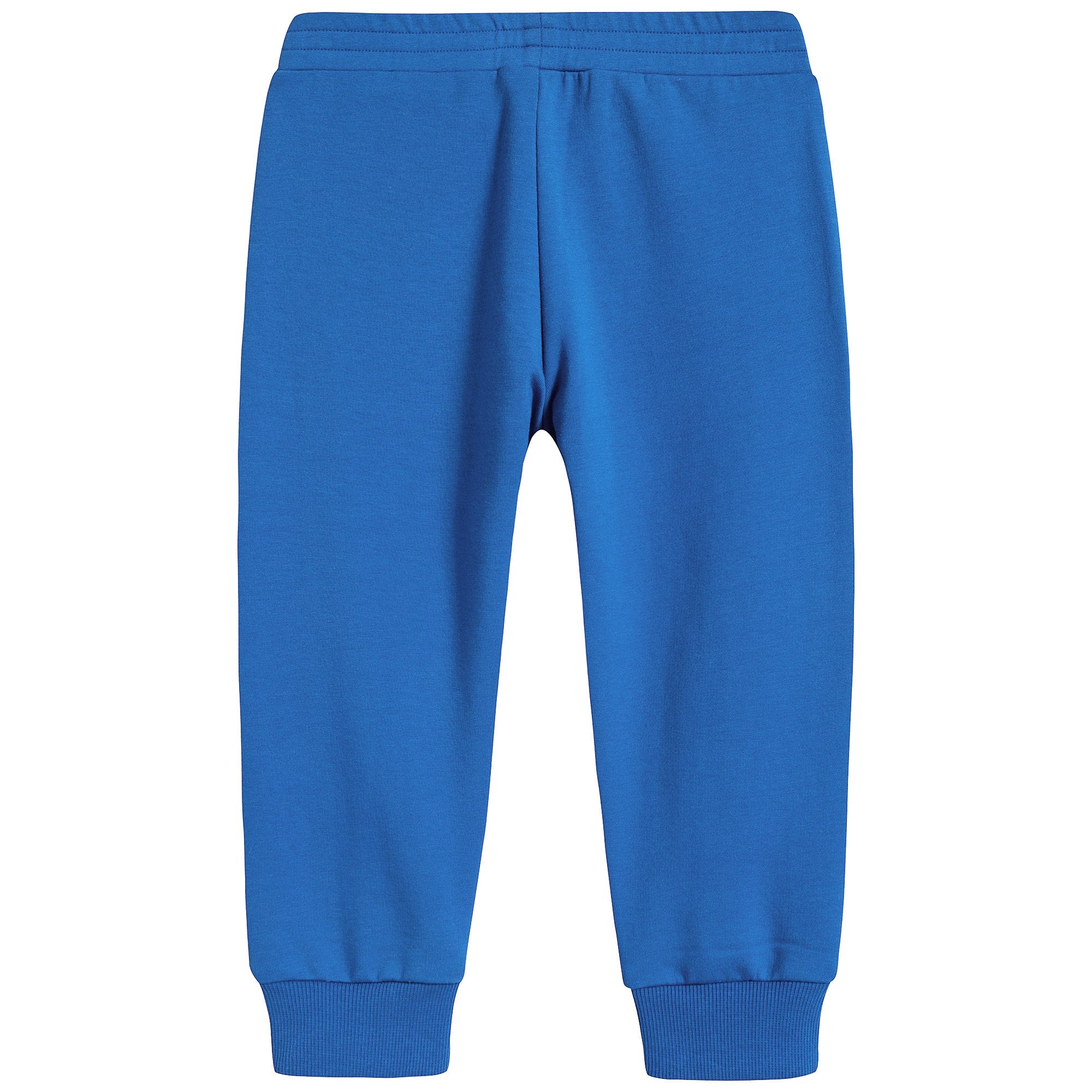 Baby Boys Blue Logo Cotton Trousers