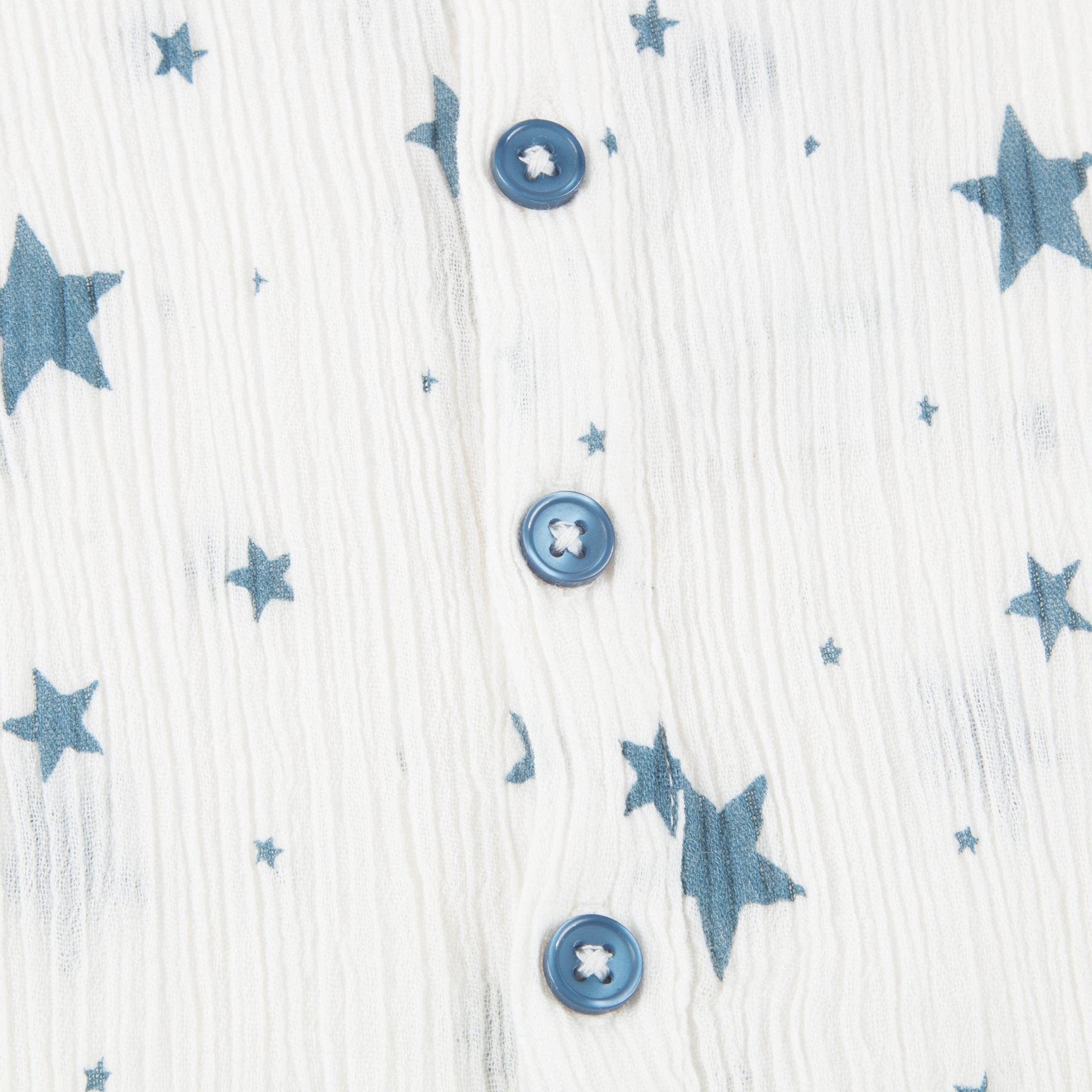 Girls White "Cotton  Crepe  Stars" T-shirt