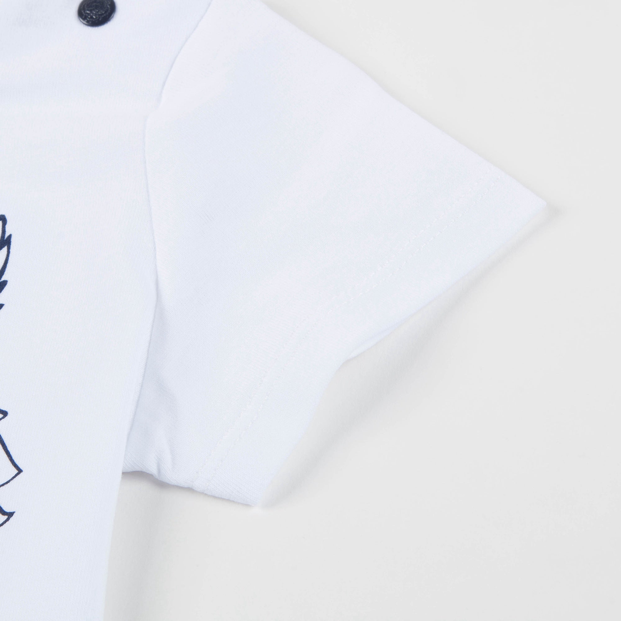 Baby Boys White Tiger Printed Cotton T-shirt
