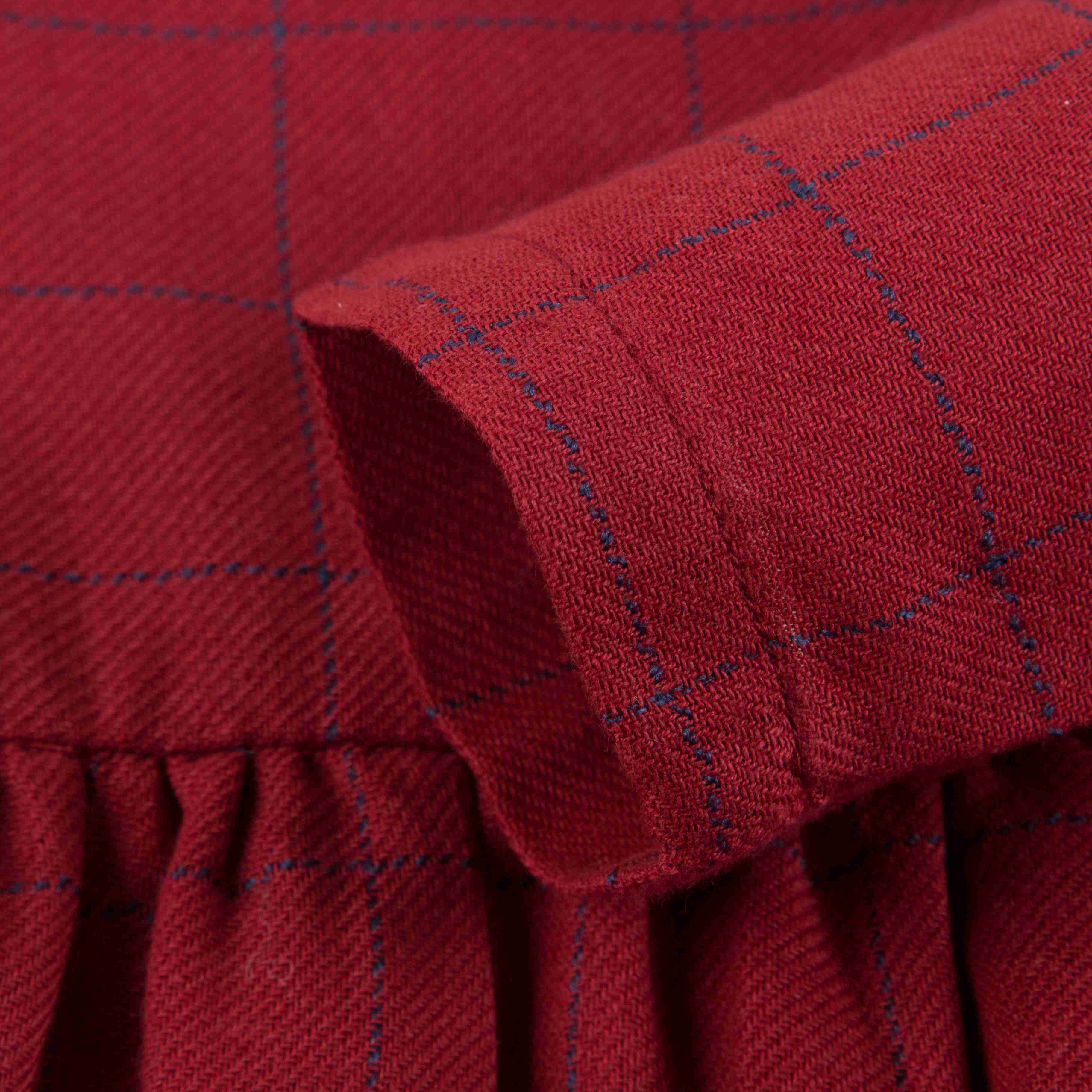 Baby Girls Red Check Cotton Dress
