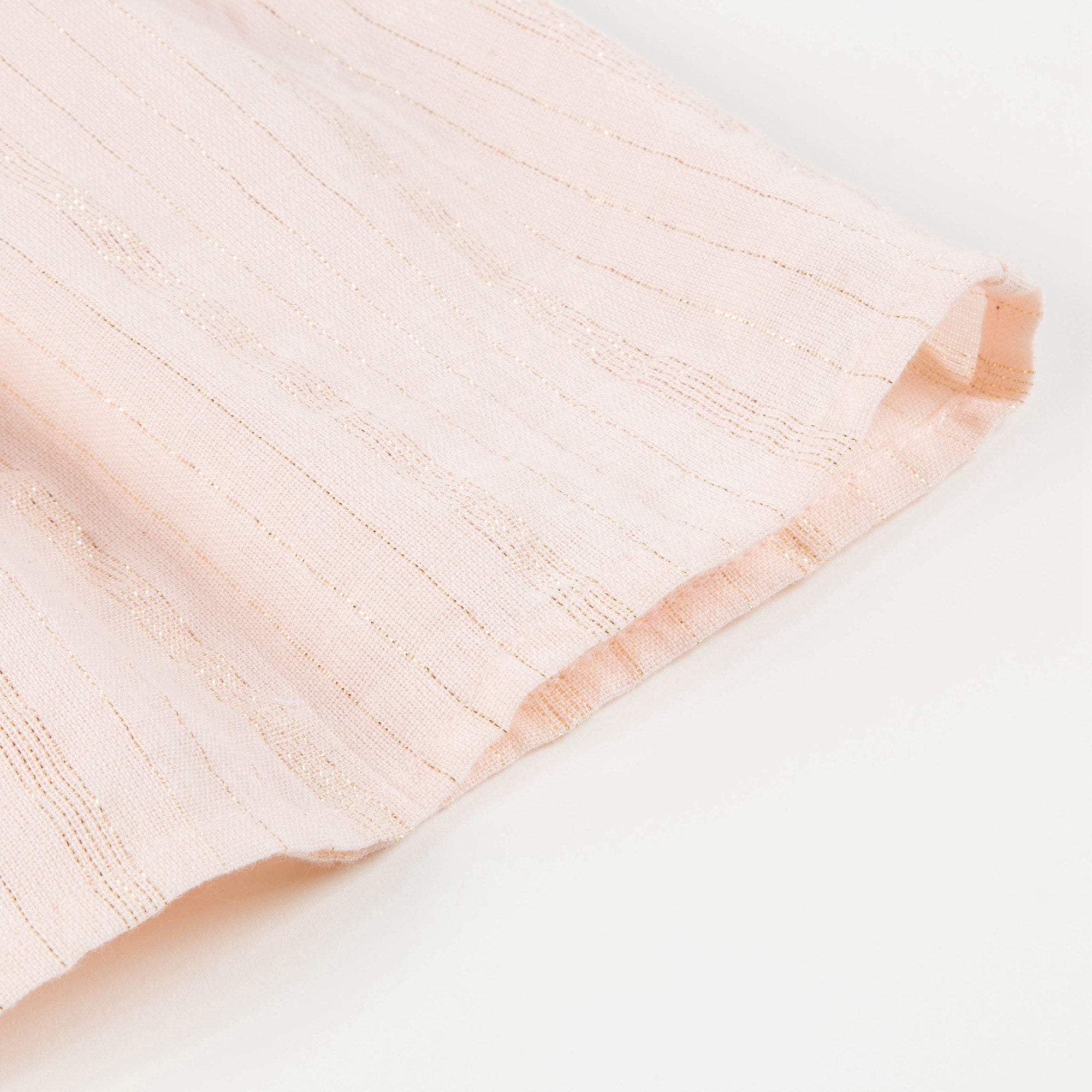 Girls Light Pink "Gold  Lurex  Stripes" Dress