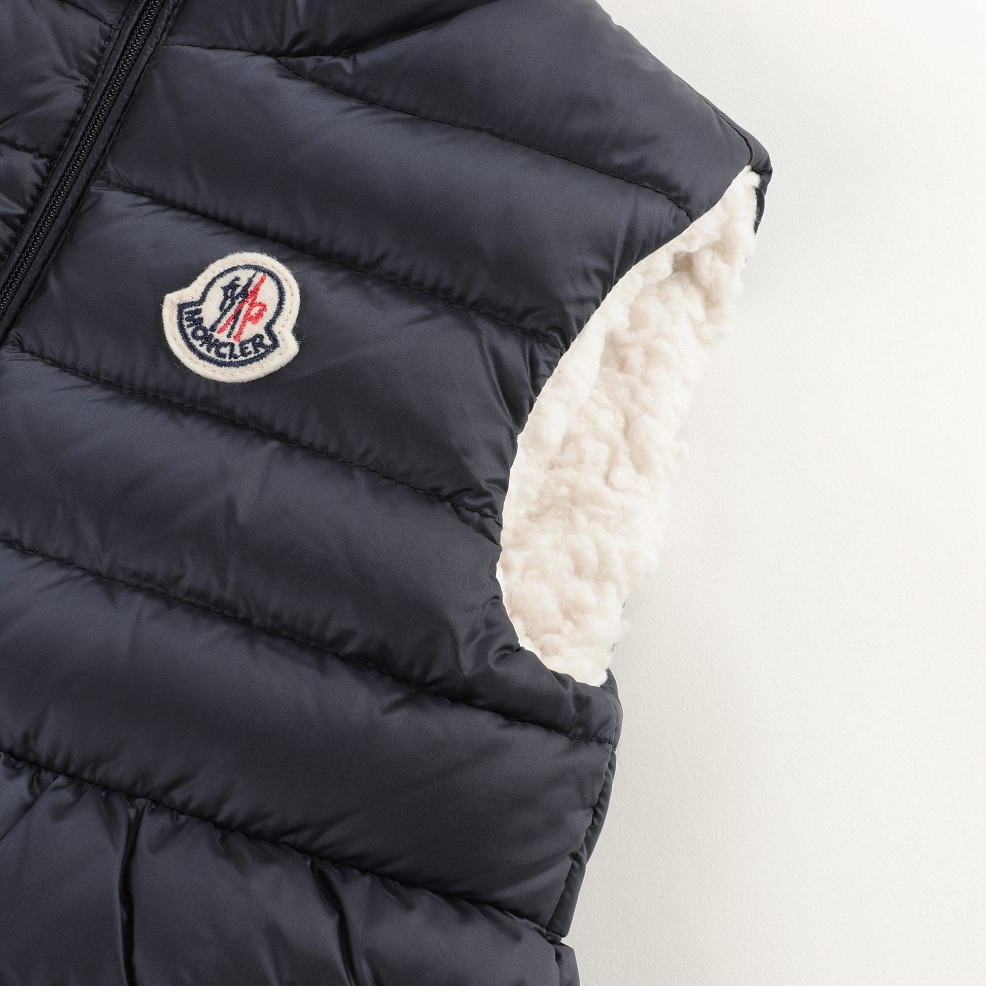 Baby Girls Navy "LAMA" Padded Down Gilet