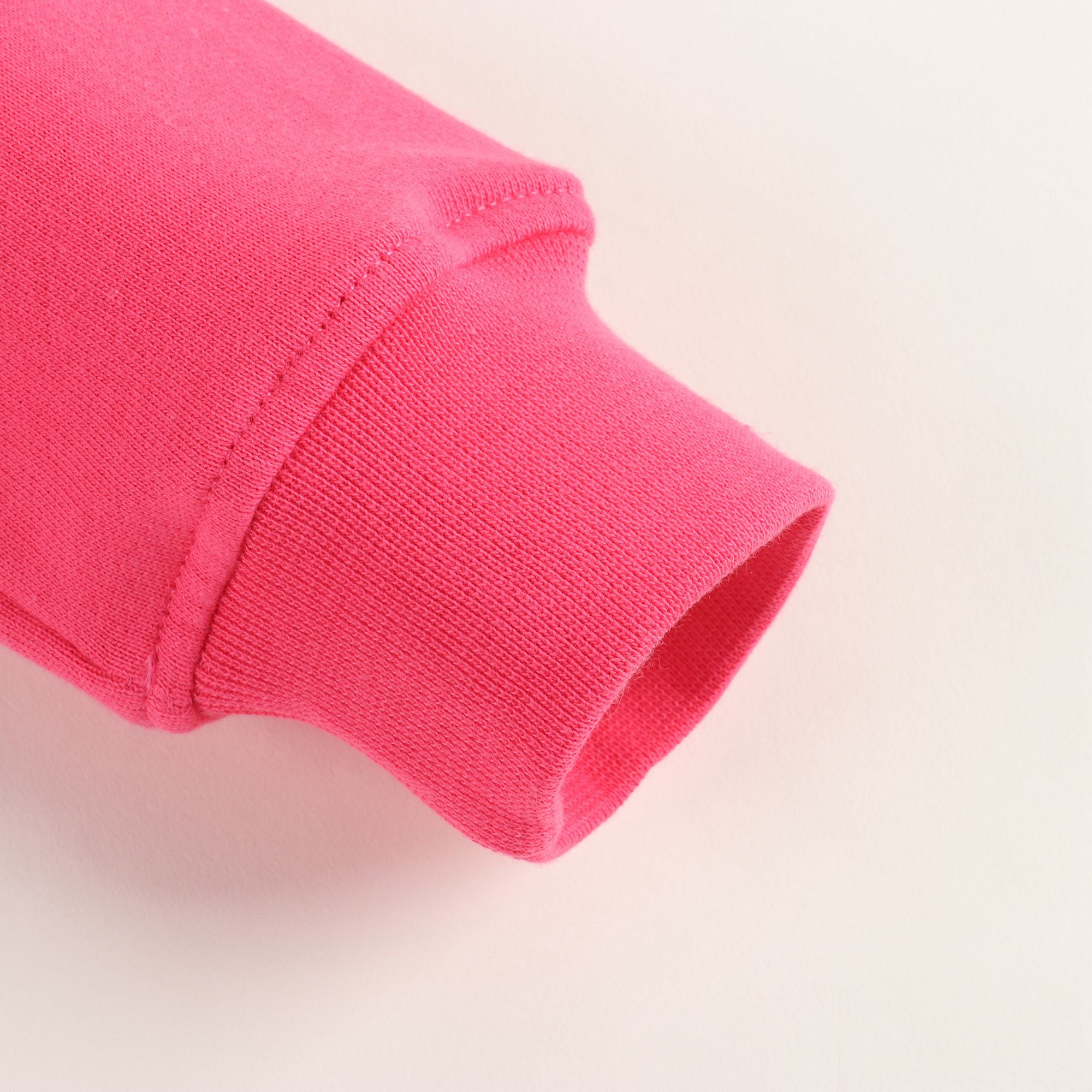 Girls Fuchsia Logo Cotton Sweatshirt