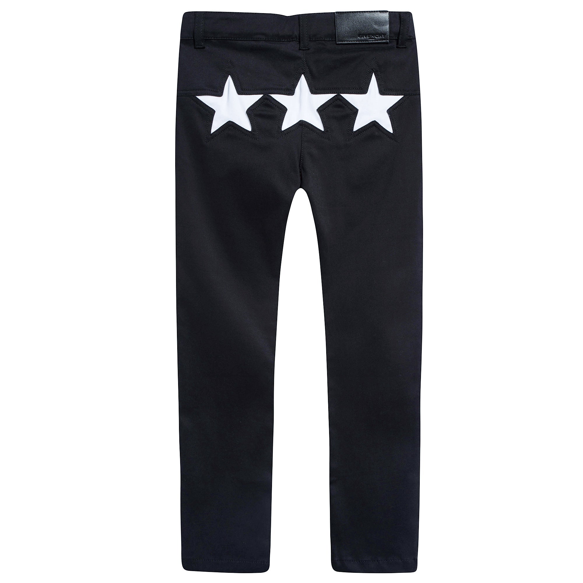 Girls Black Cotton "Star" Jeans