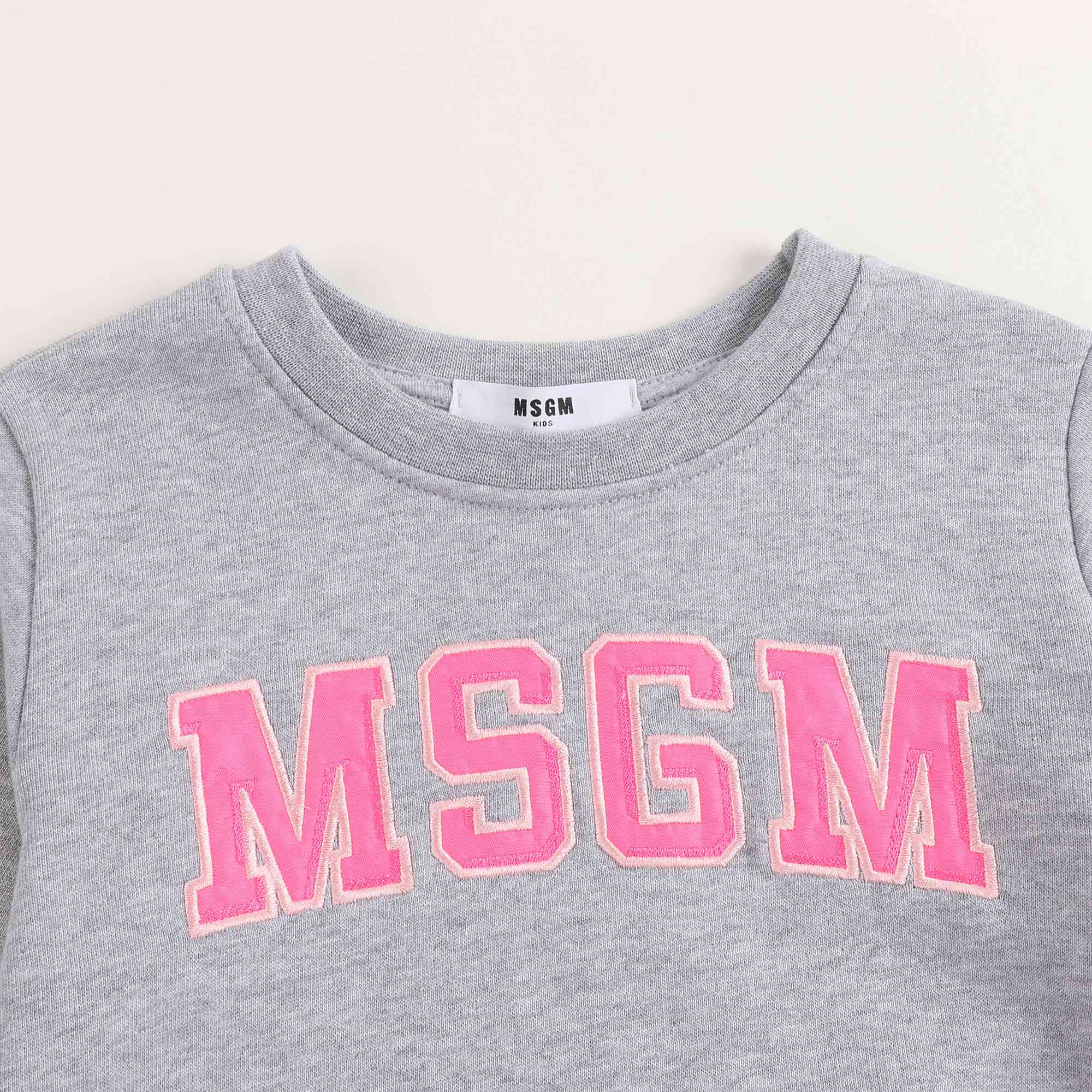 Girls Grey Logo Cotton Sweatshirt