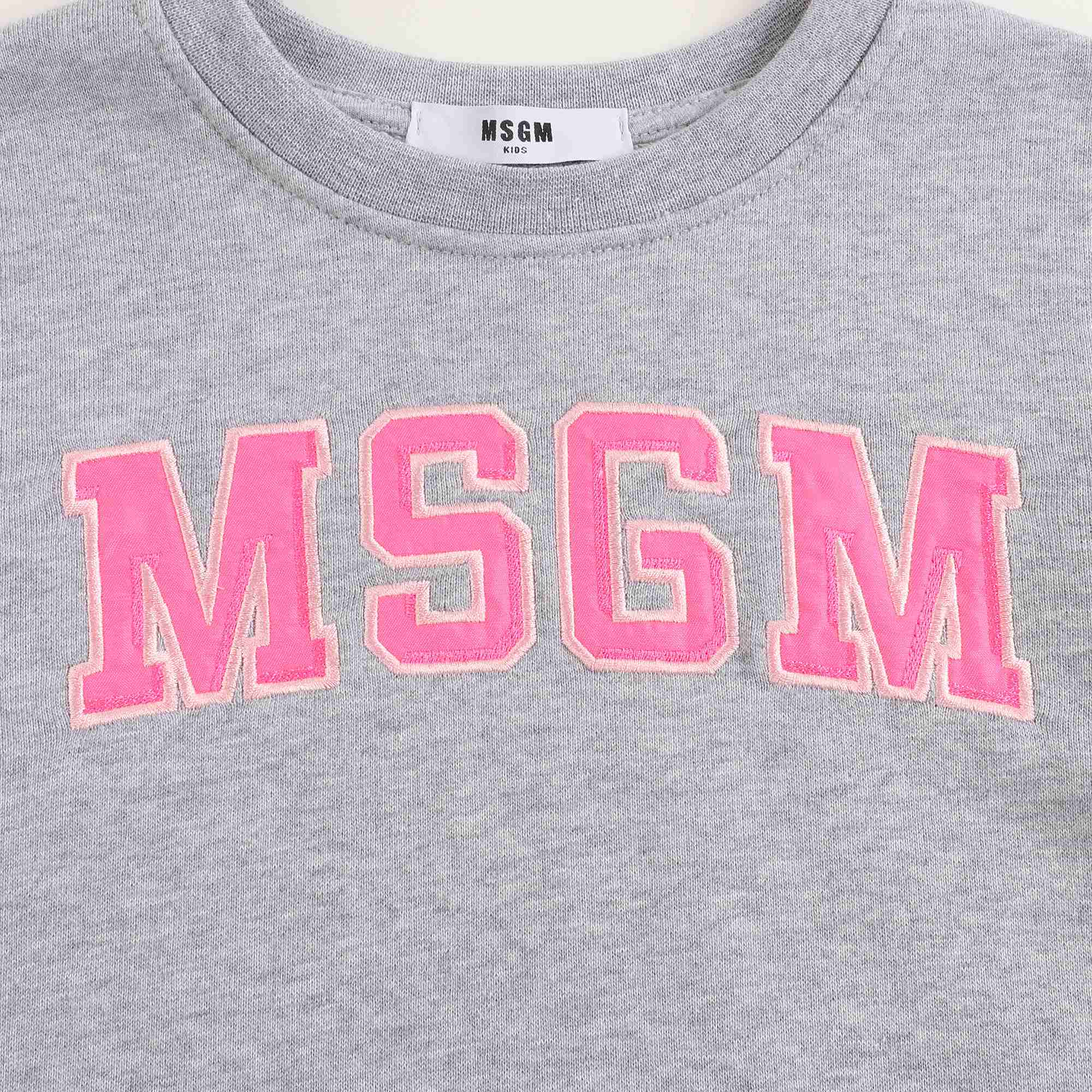 Girls Grey Logo Cotton Sweatshirt