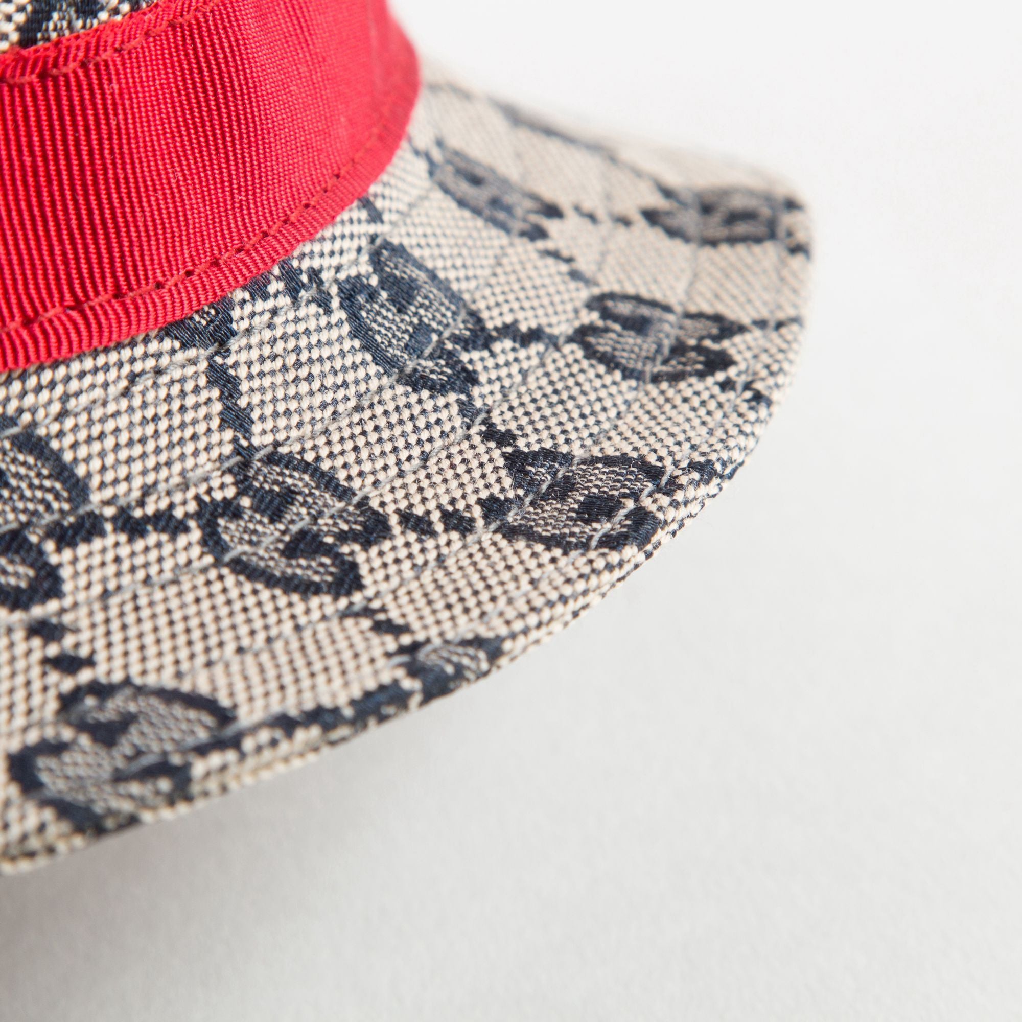 Girls Light Brown Sun Hat With Red Trims