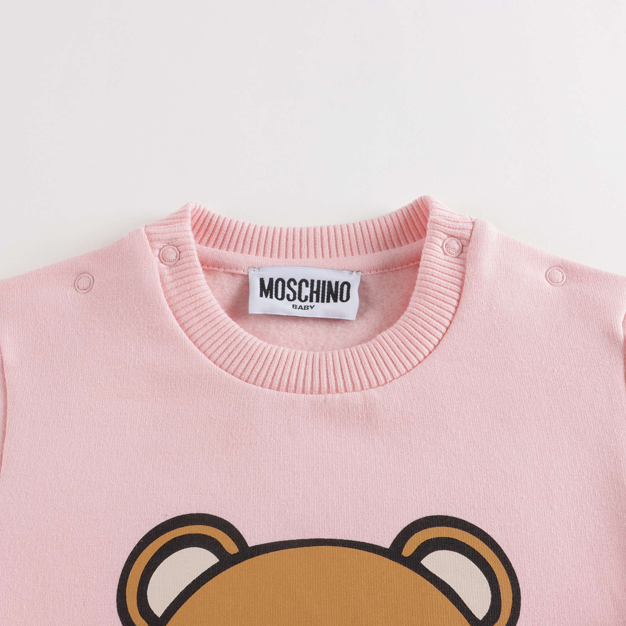 Baby Girls Pink Logo Cotton Babysuit