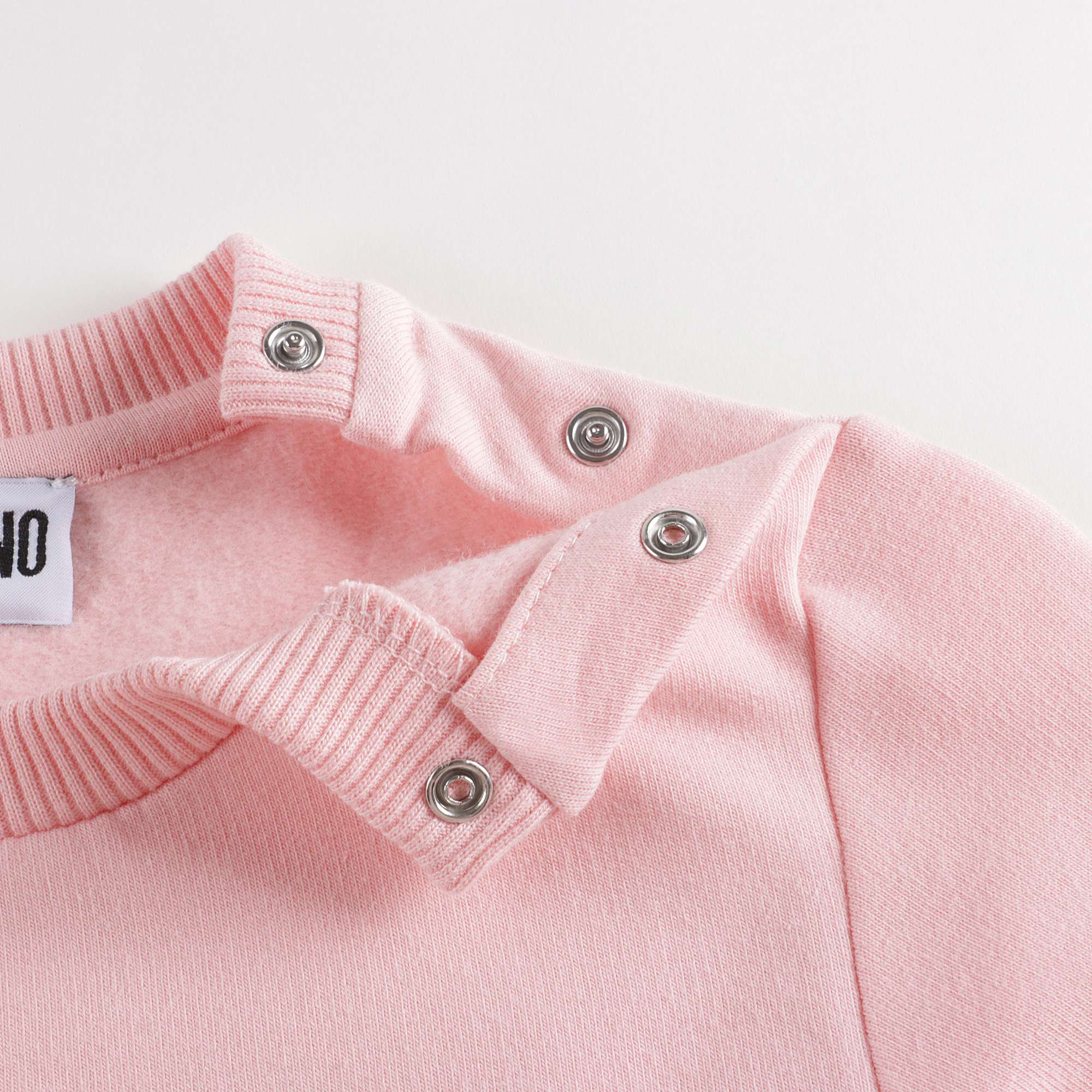 Baby Girls Pink Logo Cotton Babysuit