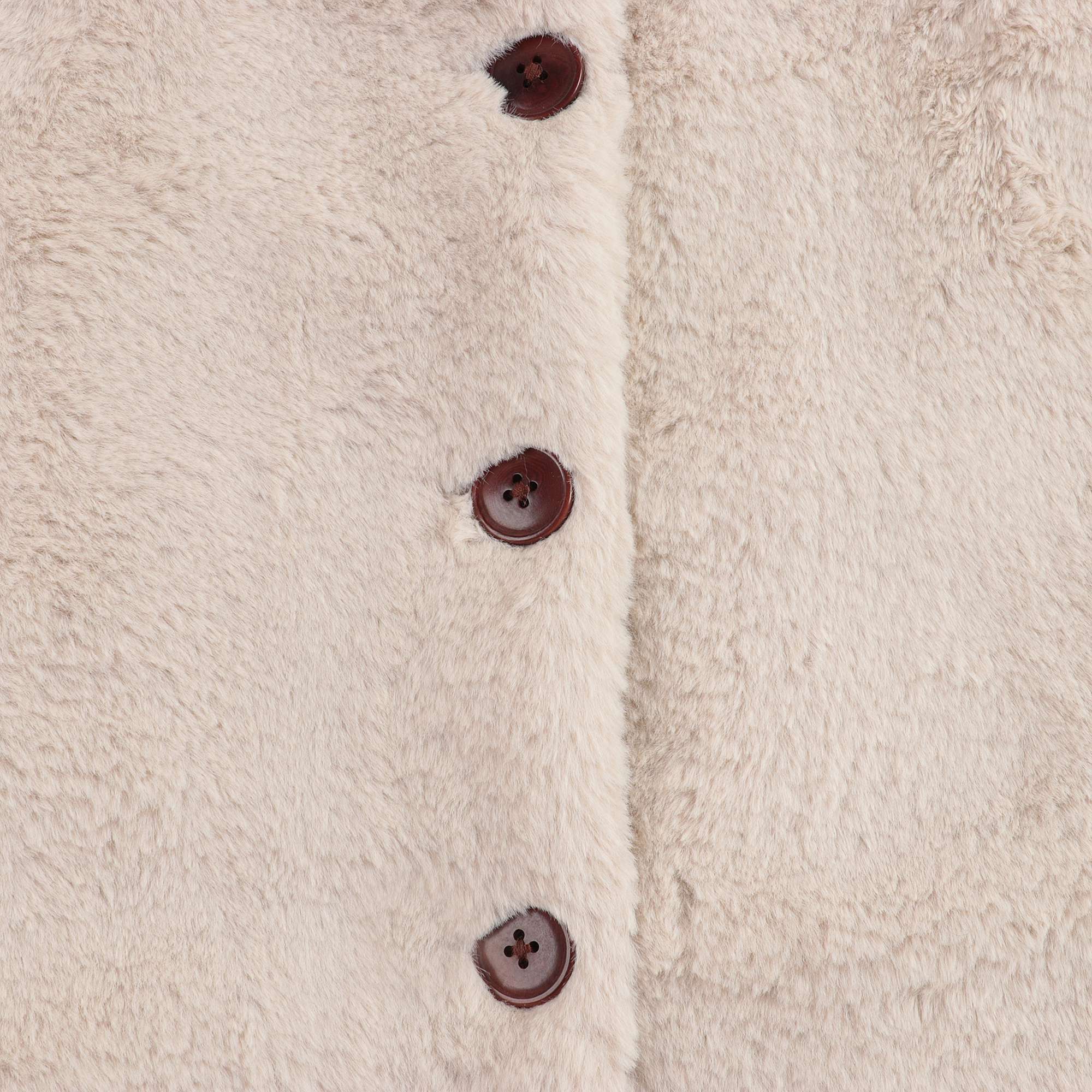 Girls White Pocket Coat