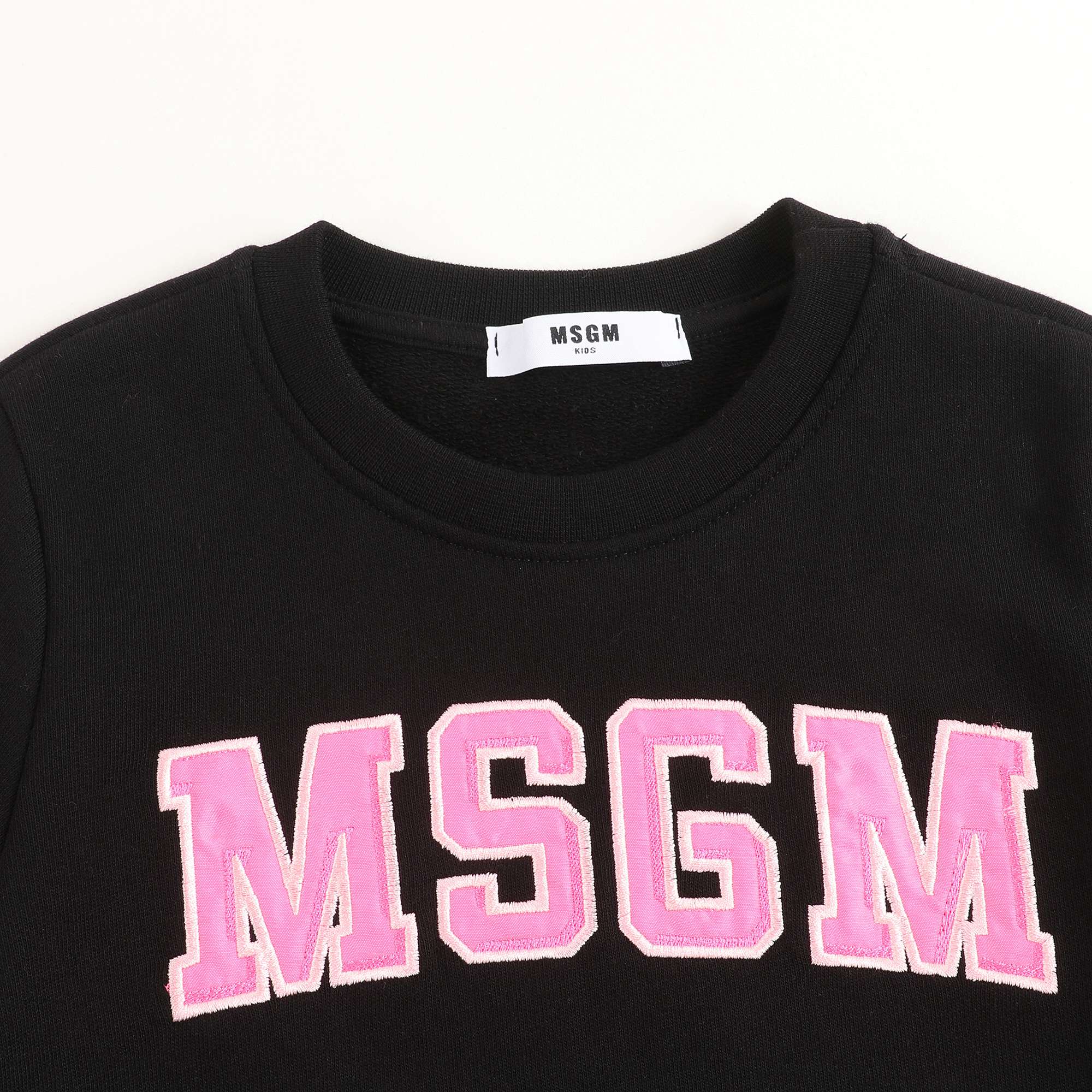 Girls Black Logo Cotton Sweatshirt